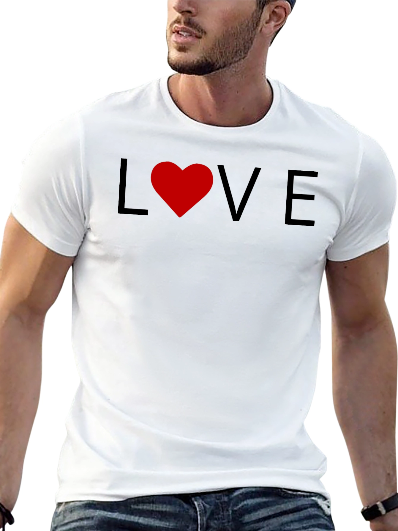Love Graphic Tee - Black Cotton Casual T-Shirt