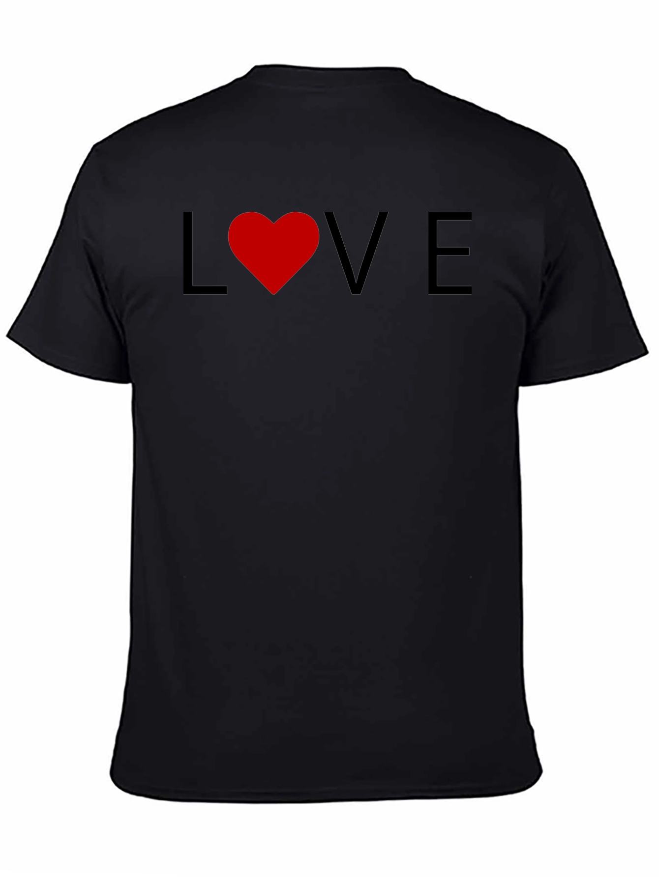 Love Graphic Tee - Black Cotton Casual T-Shirt