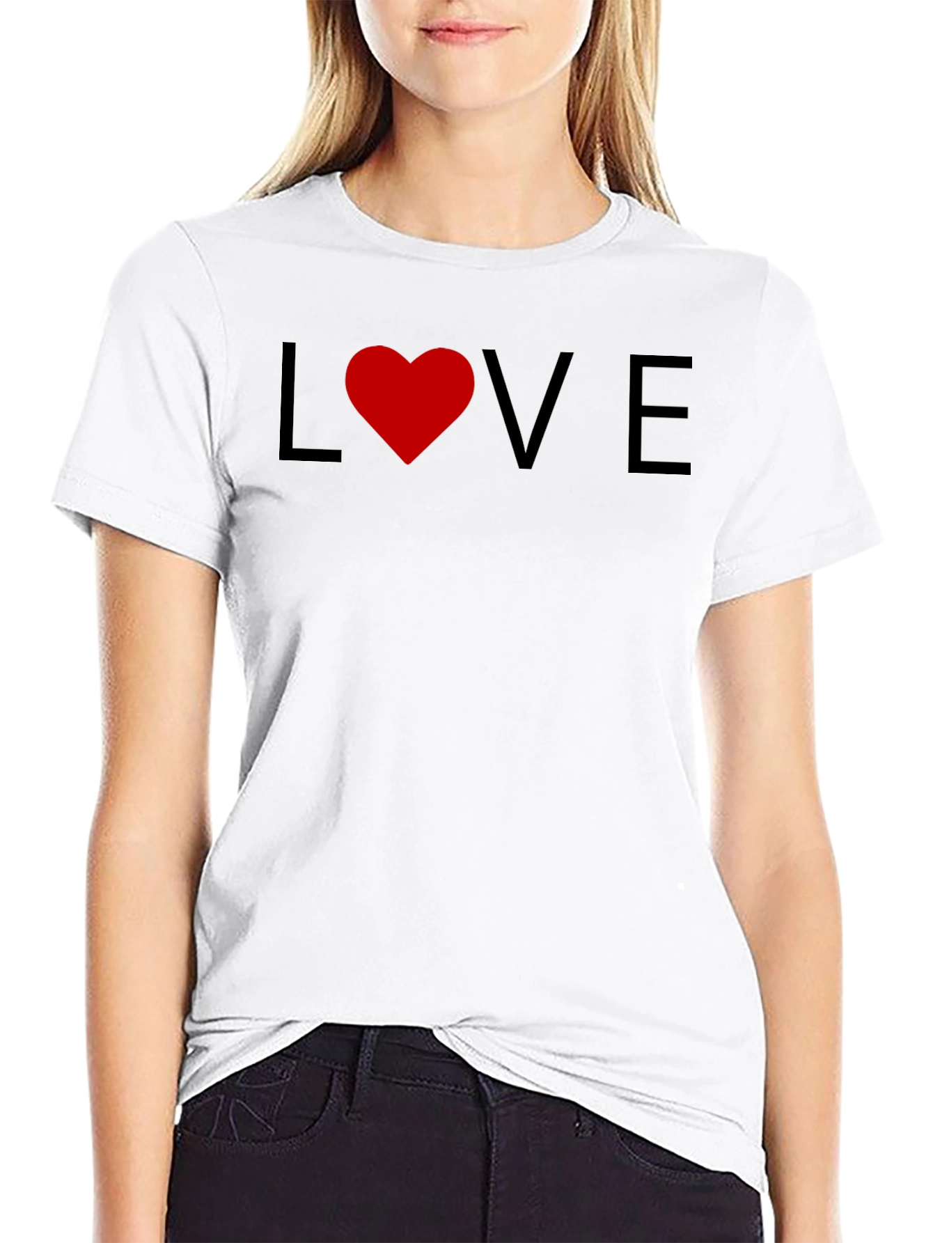 Love Graphic Tee - Black Cotton Casual T-Shirt