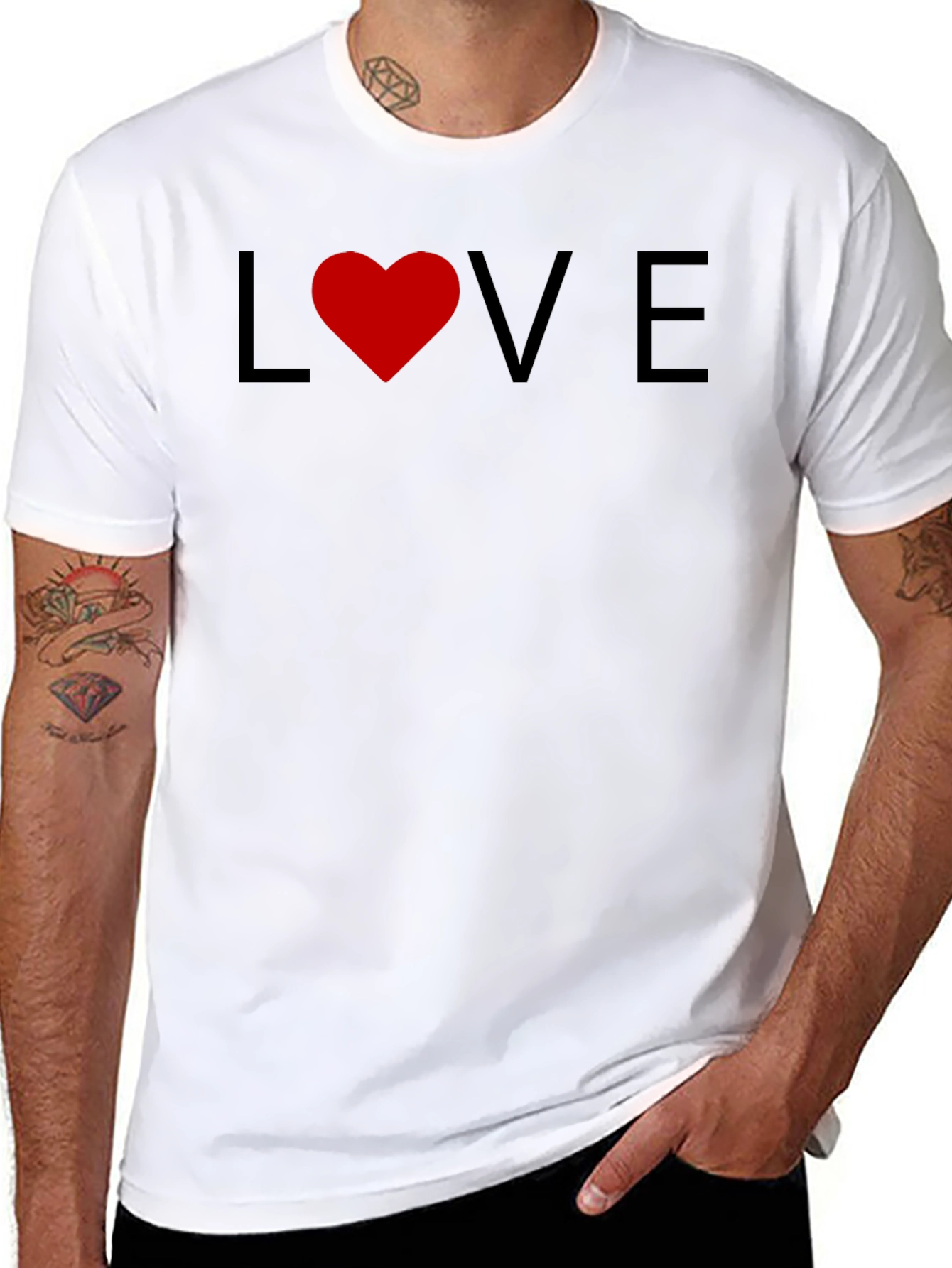 Love Graphic Tee - Black Cotton Casual T-Shirt