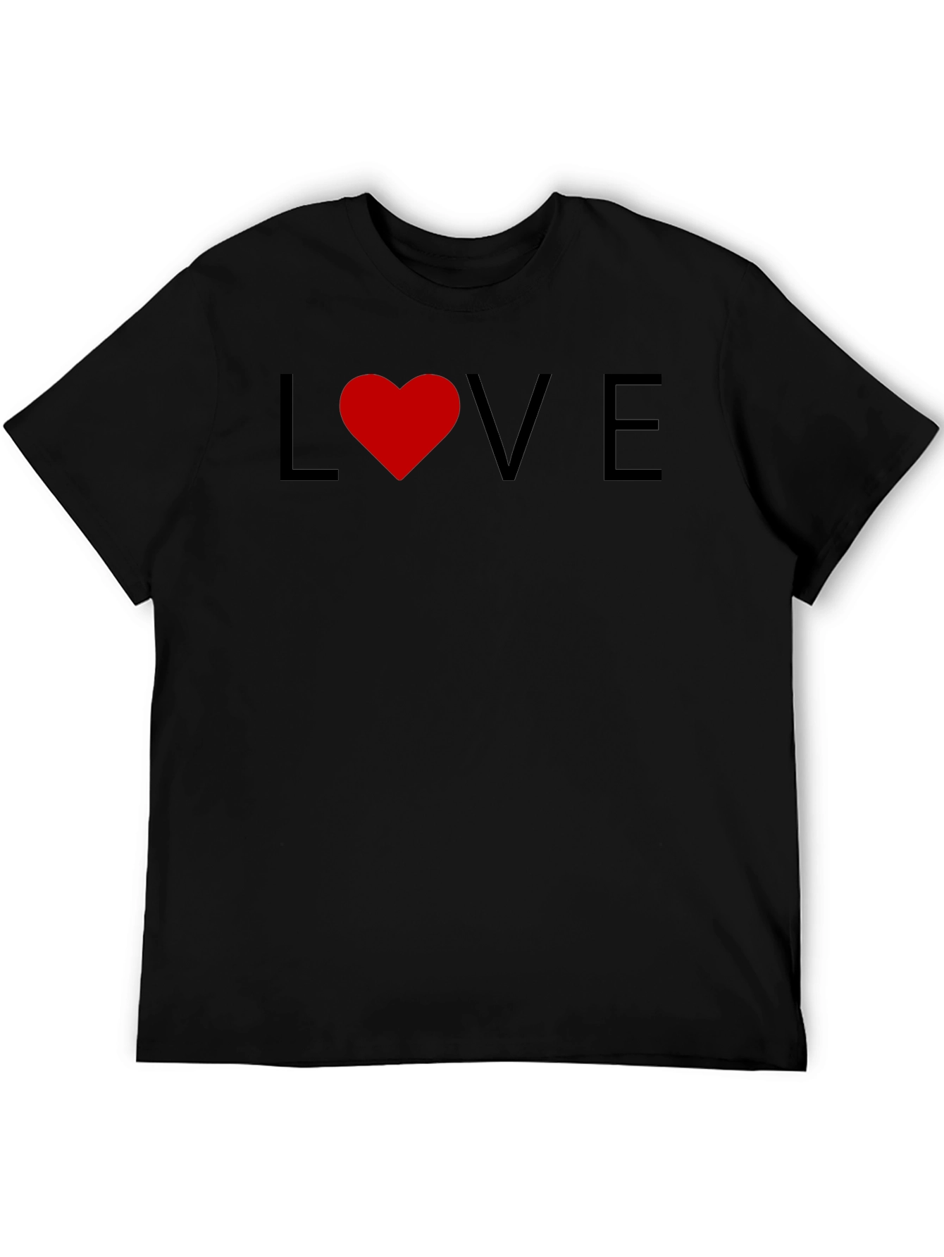 Love Graphic Tee - Black Cotton Casual T-Shirt
