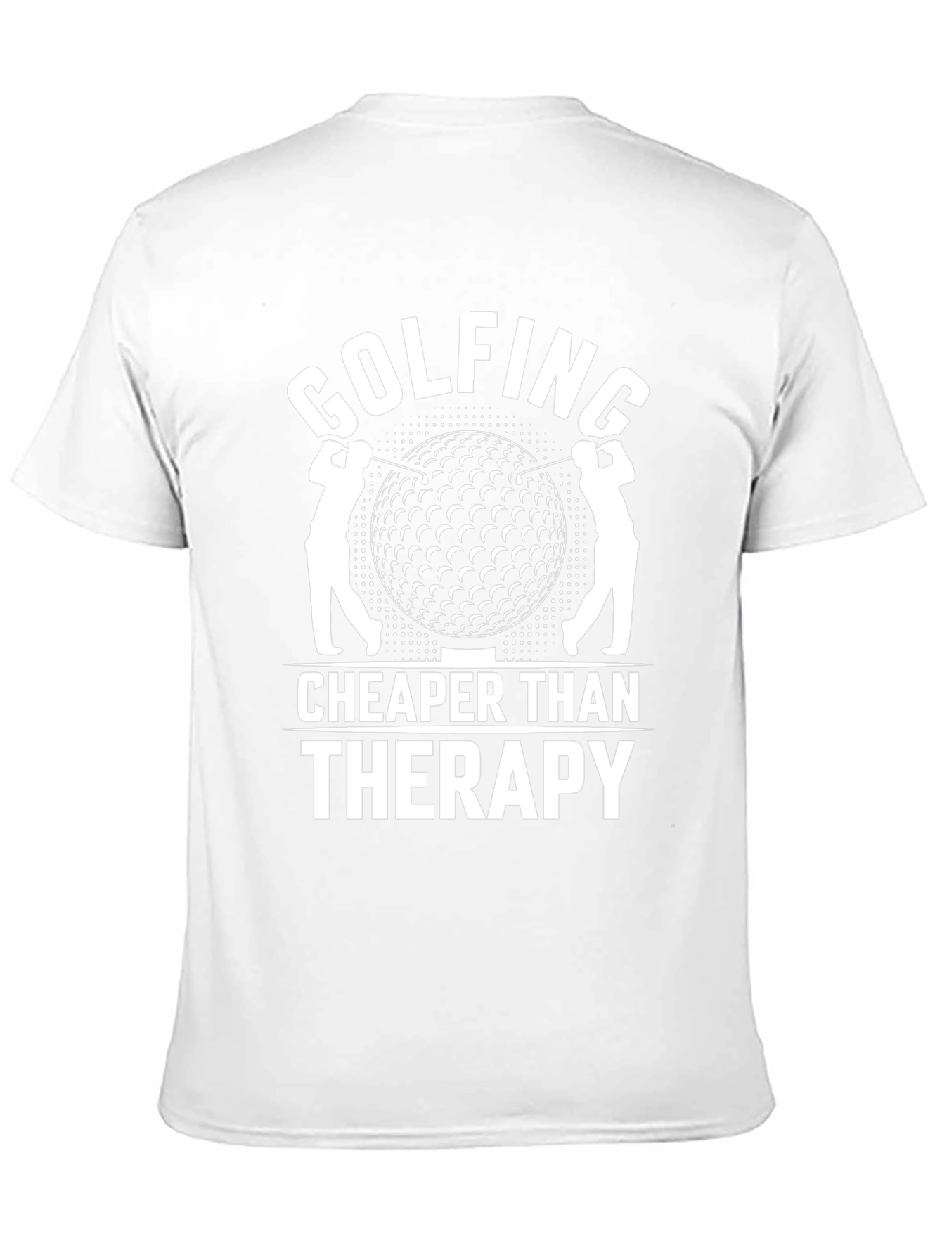 Golfing Cheaper Than Therapy Black Graphic Tee