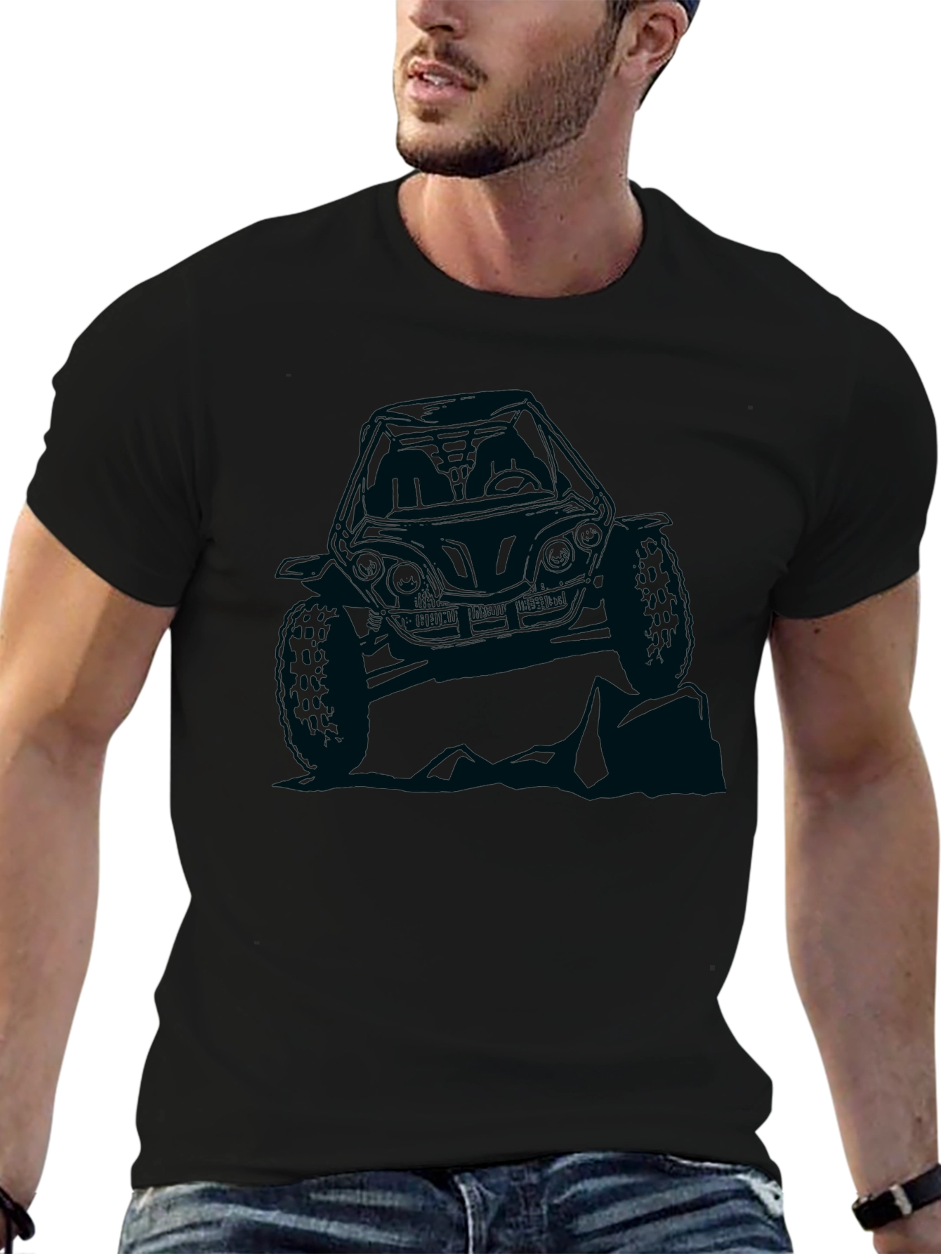 Off-Road Buggy Graphic T-Shirt - Black