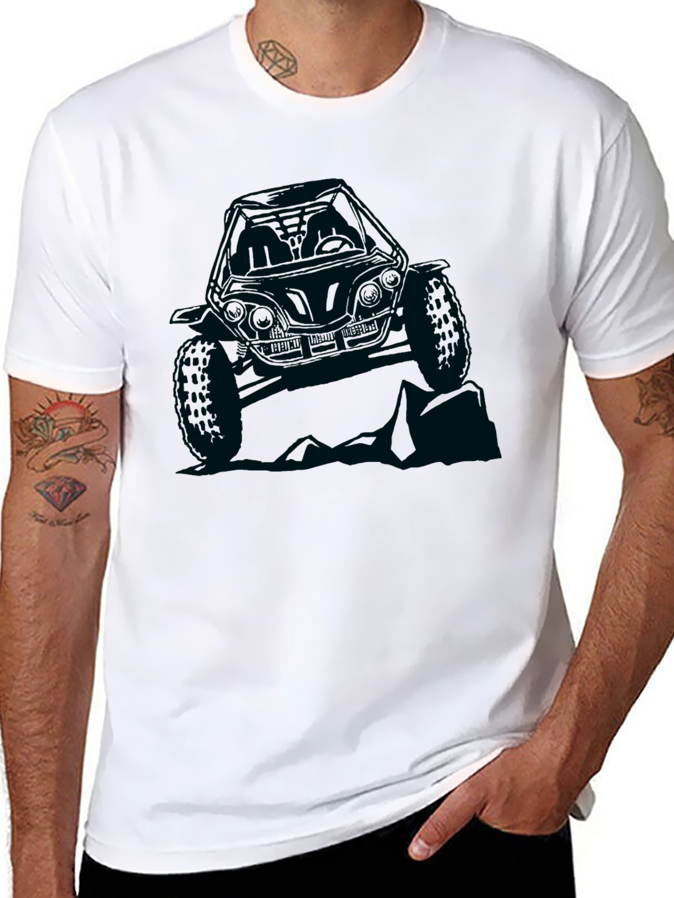 Off-Road Buggy Graphic T-Shirt - Black