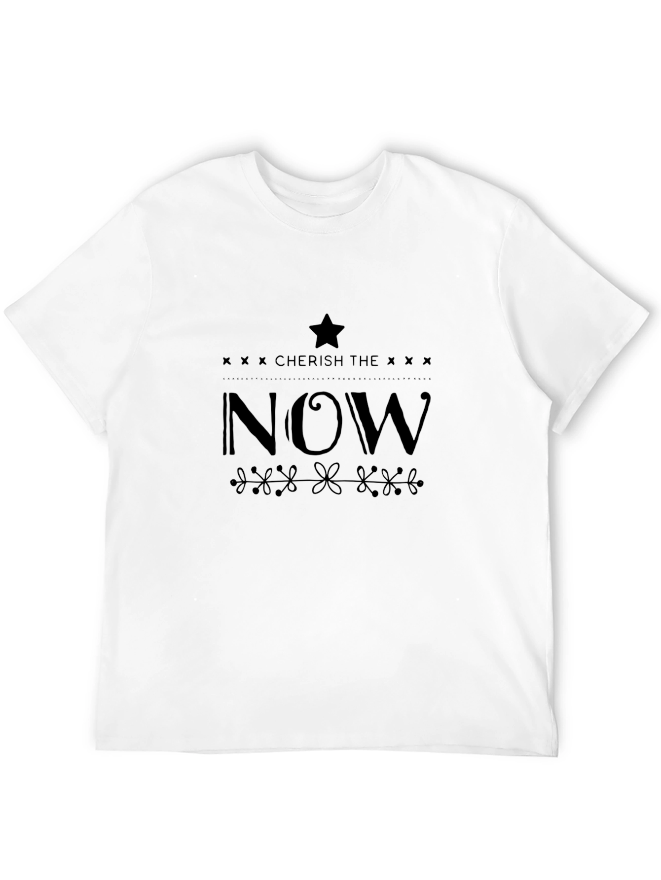Cherish the Now Black Graphic Tee