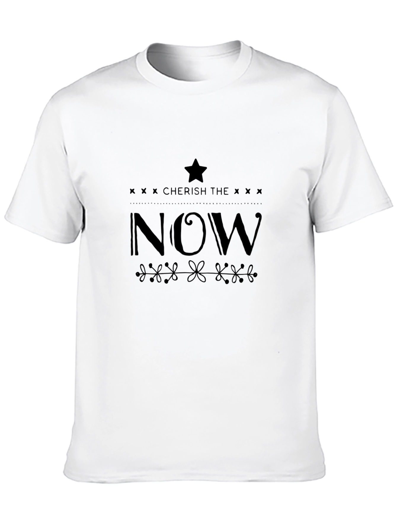 Cherish the Now Black Graphic Tee