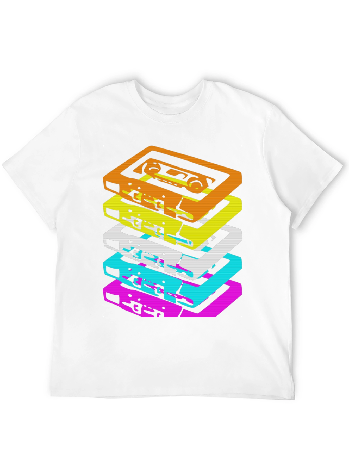 Retro Cassette Stack Graphic Tee