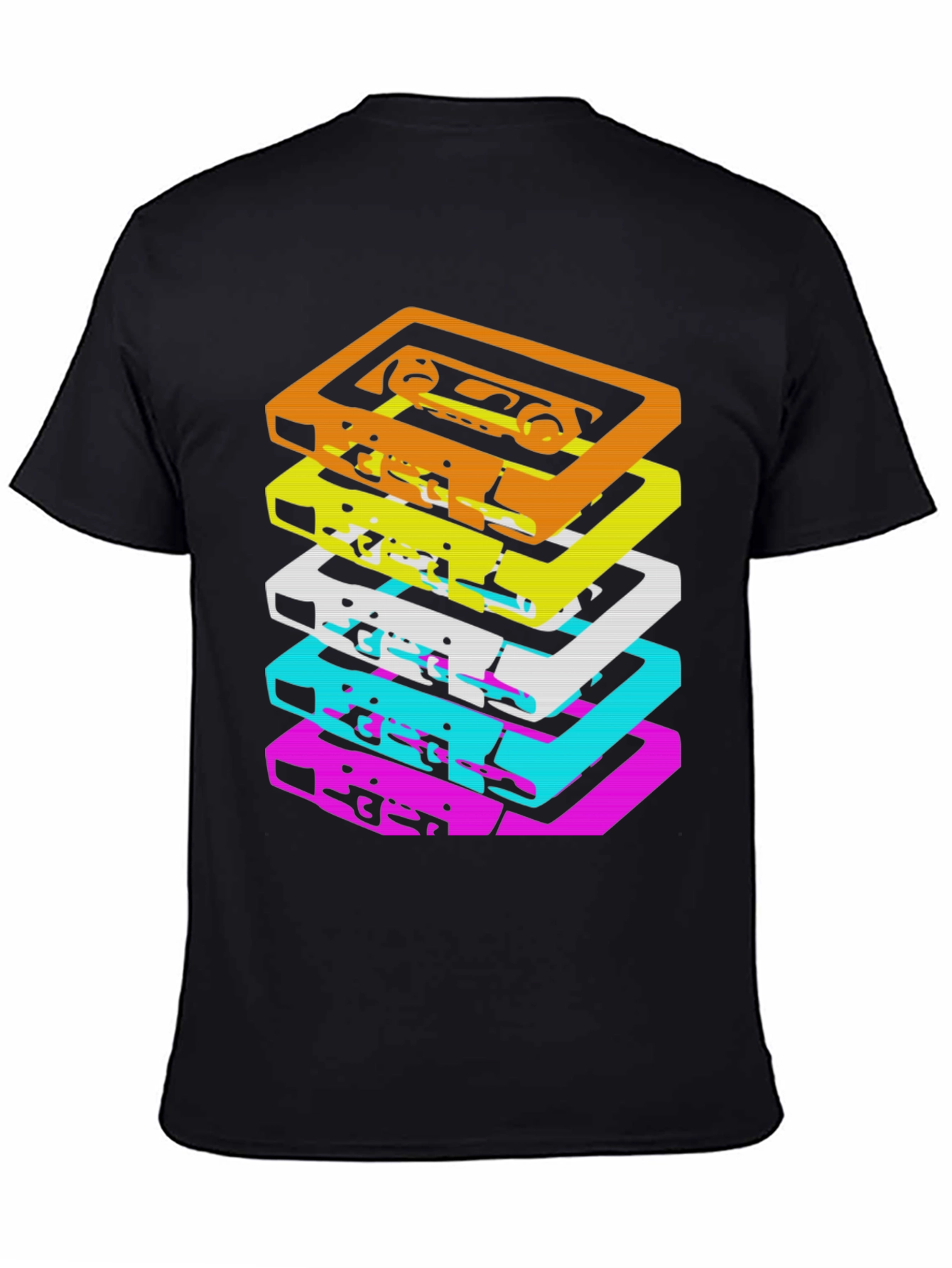 Retro Cassette Stack Graphic Tee