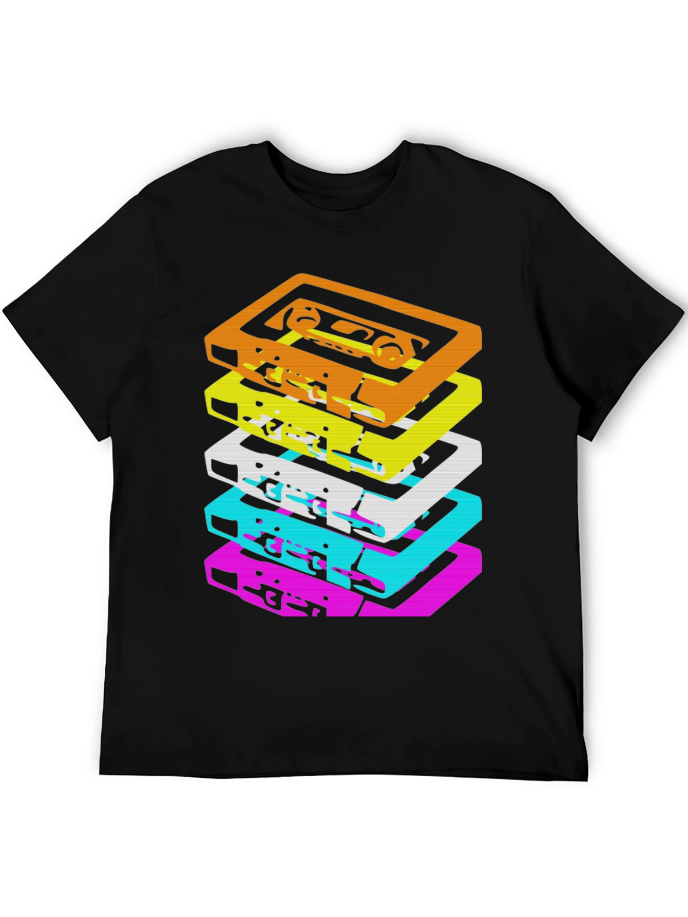 Retro Cassette Stack Graphic Tee