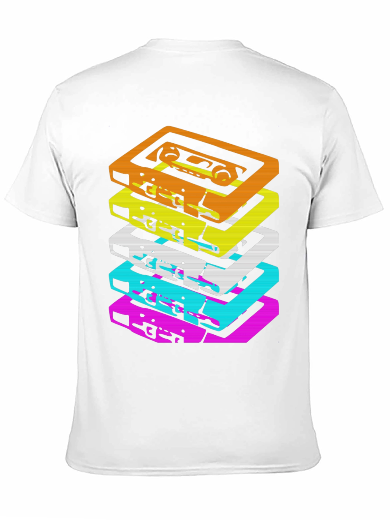 Retro Cassette Stack Graphic Tee