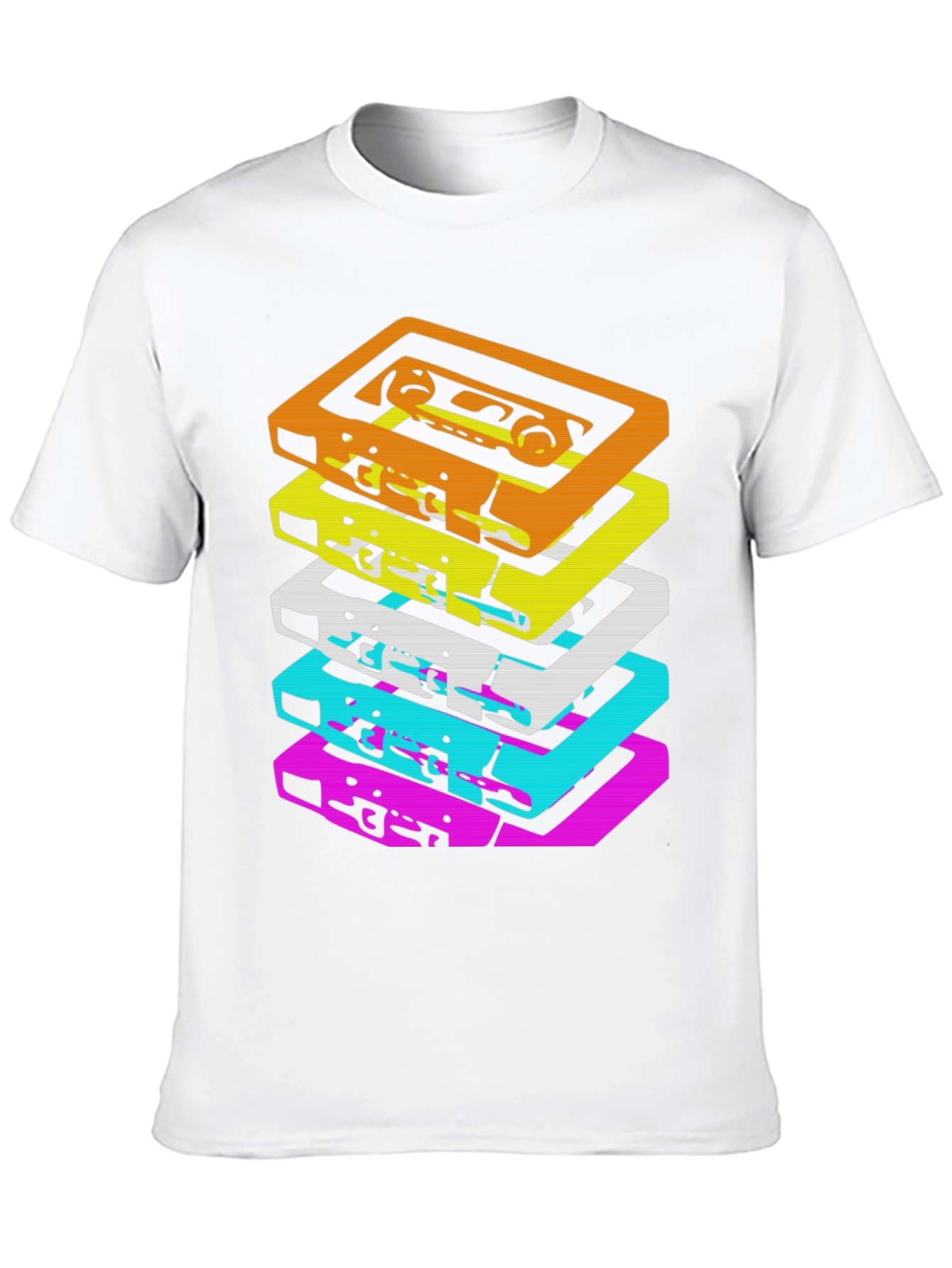 Retro Cassette Stack Graphic Tee