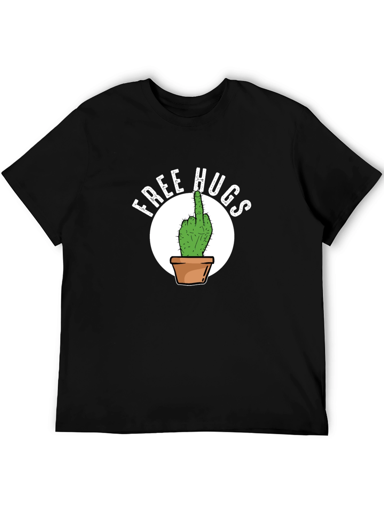 Free Hugs Cactus Graphic T-Shirt