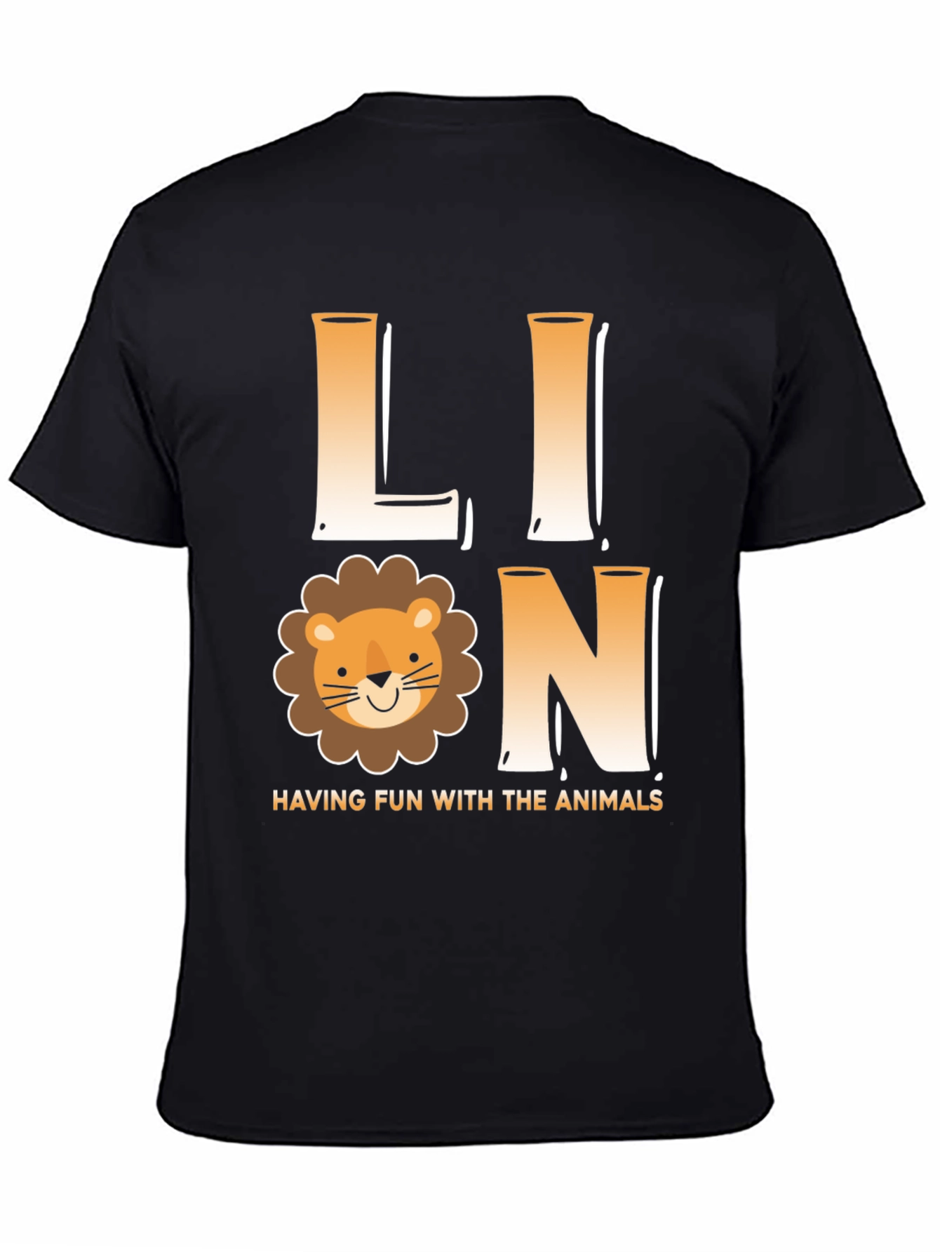 Lion Cartoon T-Shirt - Fun with Animals Graphic Tee