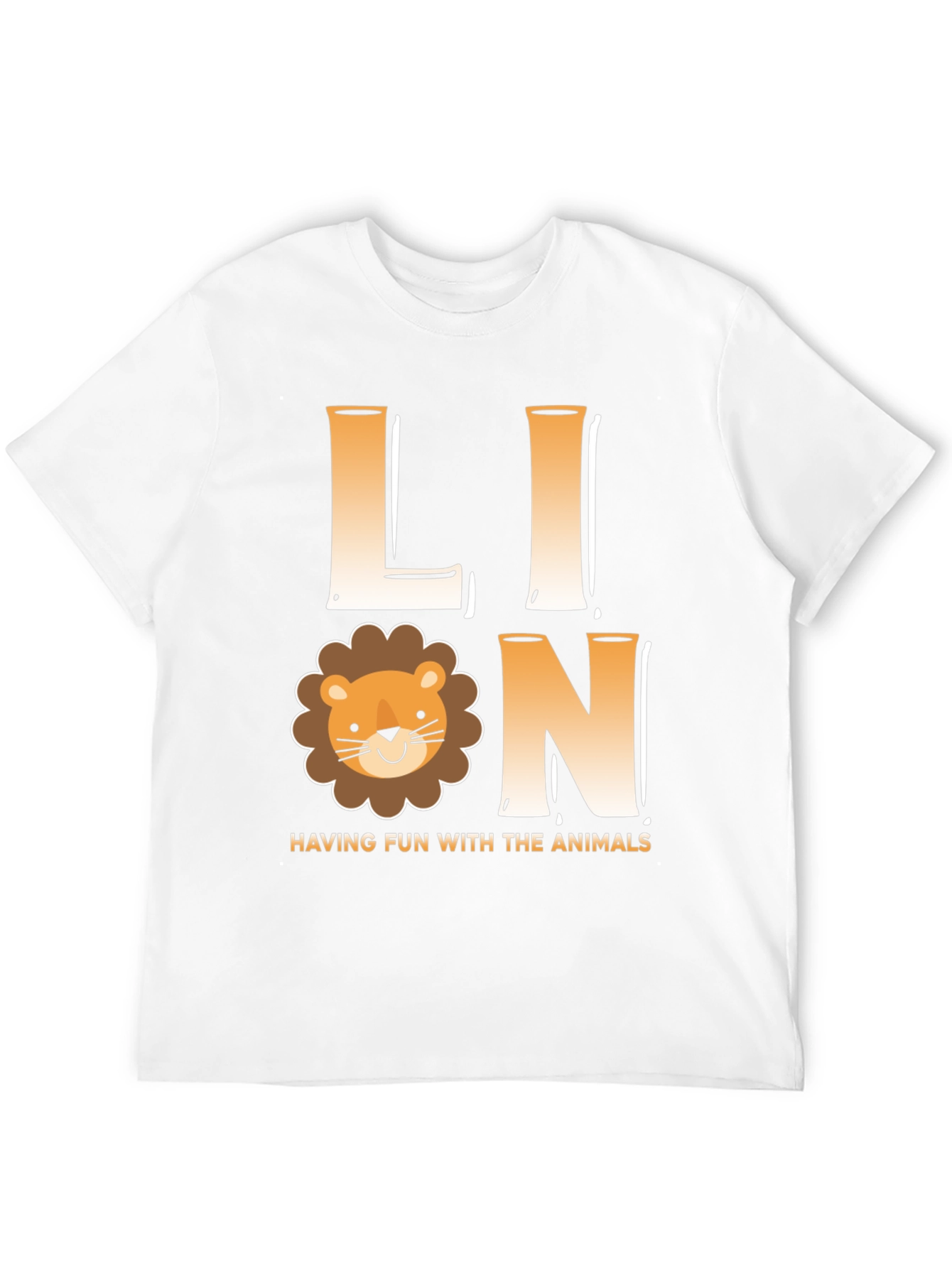 Lion Cartoon T-Shirt - Fun with Animals Graphic Tee