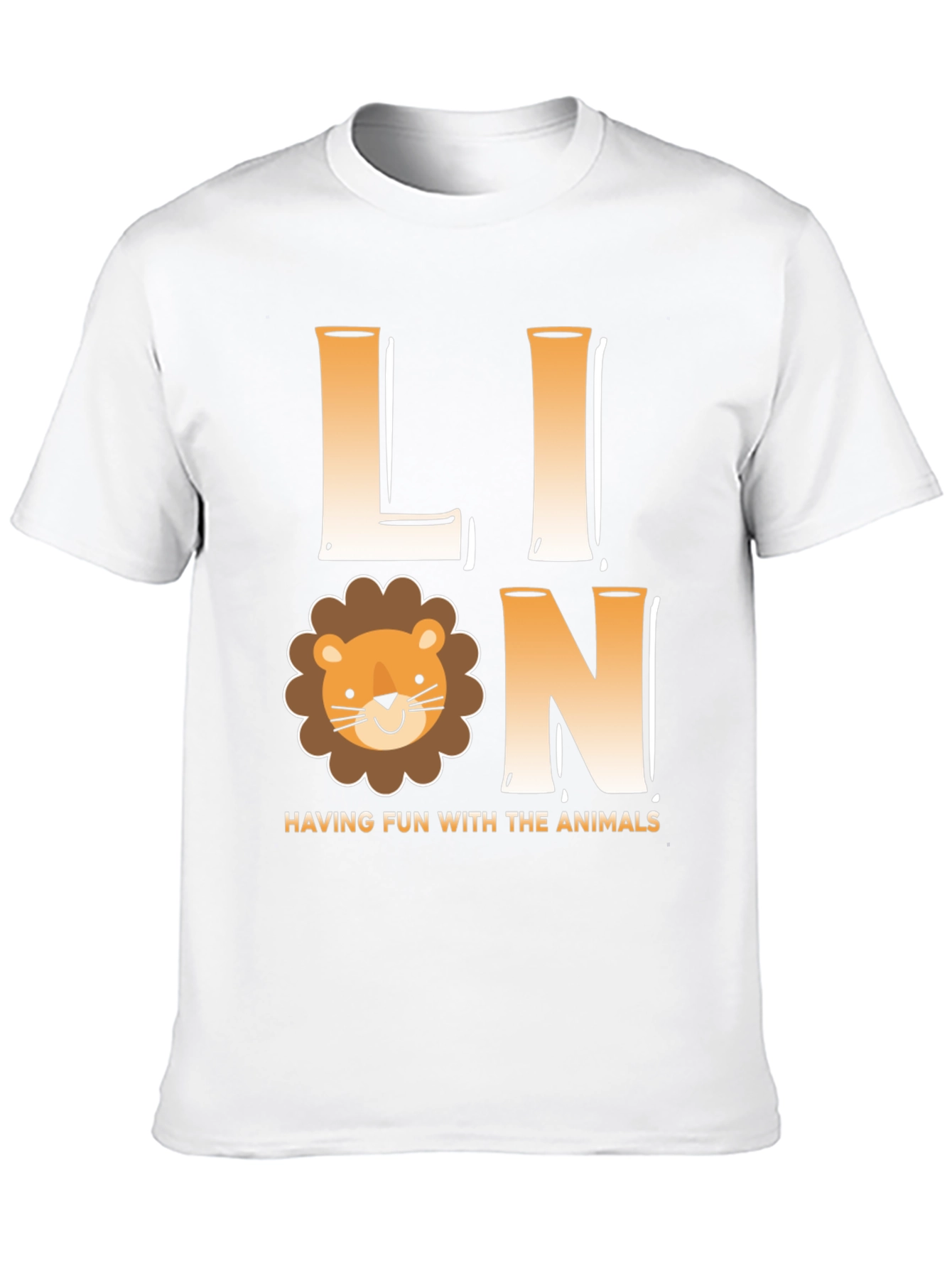Lion Cartoon T-Shirt - Fun with Animals Graphic Tee