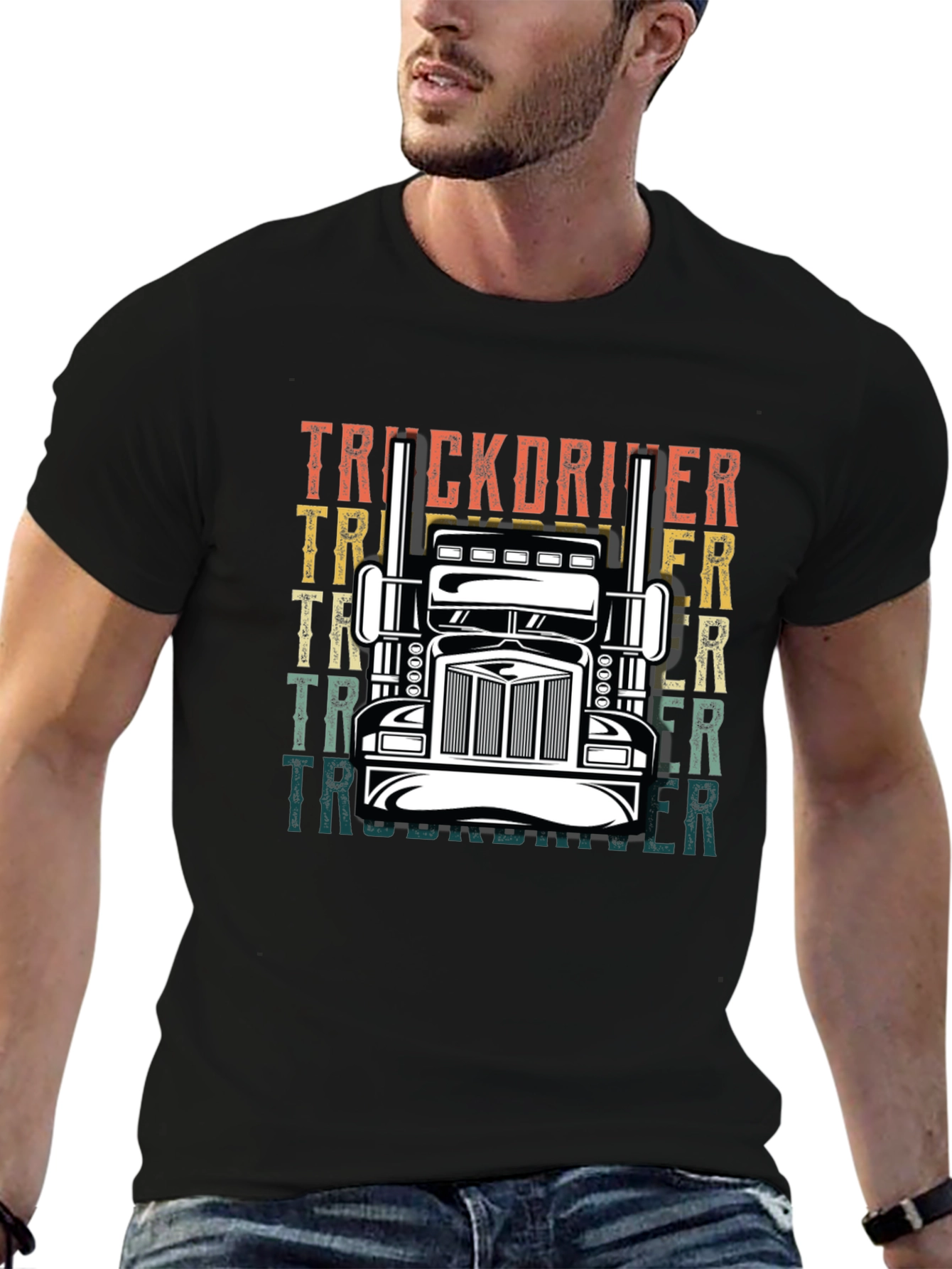 Truck Driver Graphic Tee - Retro Style