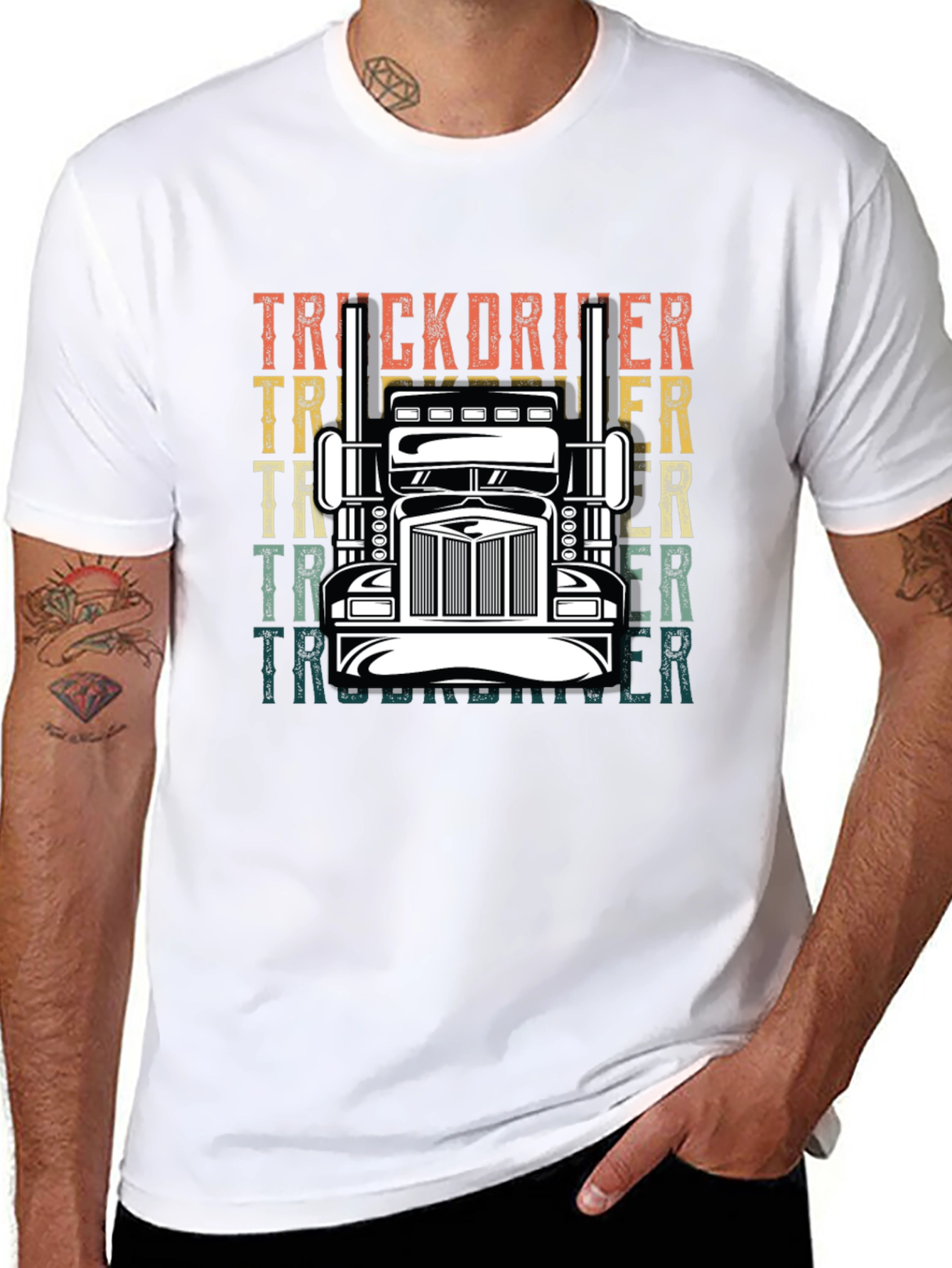 Truck Driver Graphic Tee - Retro Style
