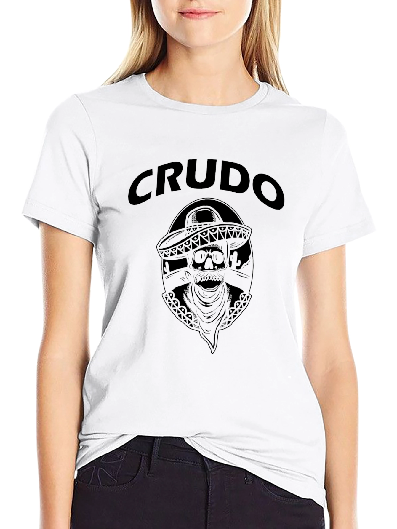 Crudo Skull Graphic Tee - Mens Black T-Shirt