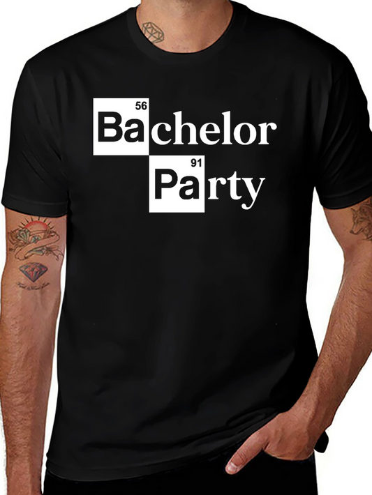 Bachelor Party Periodic Table Style Graphic Tee