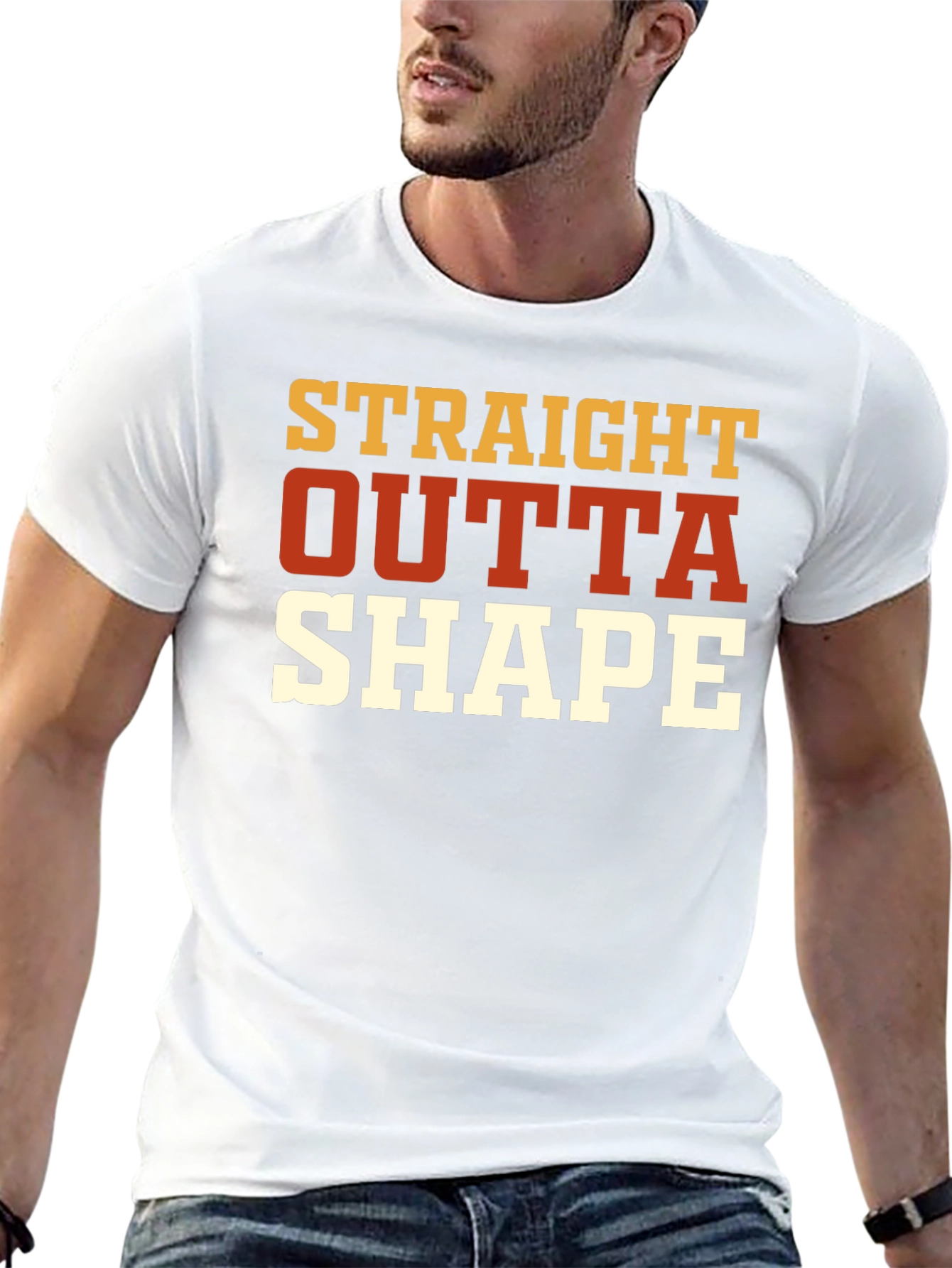 Straight Outta Shape Black Graphic T-Shirt