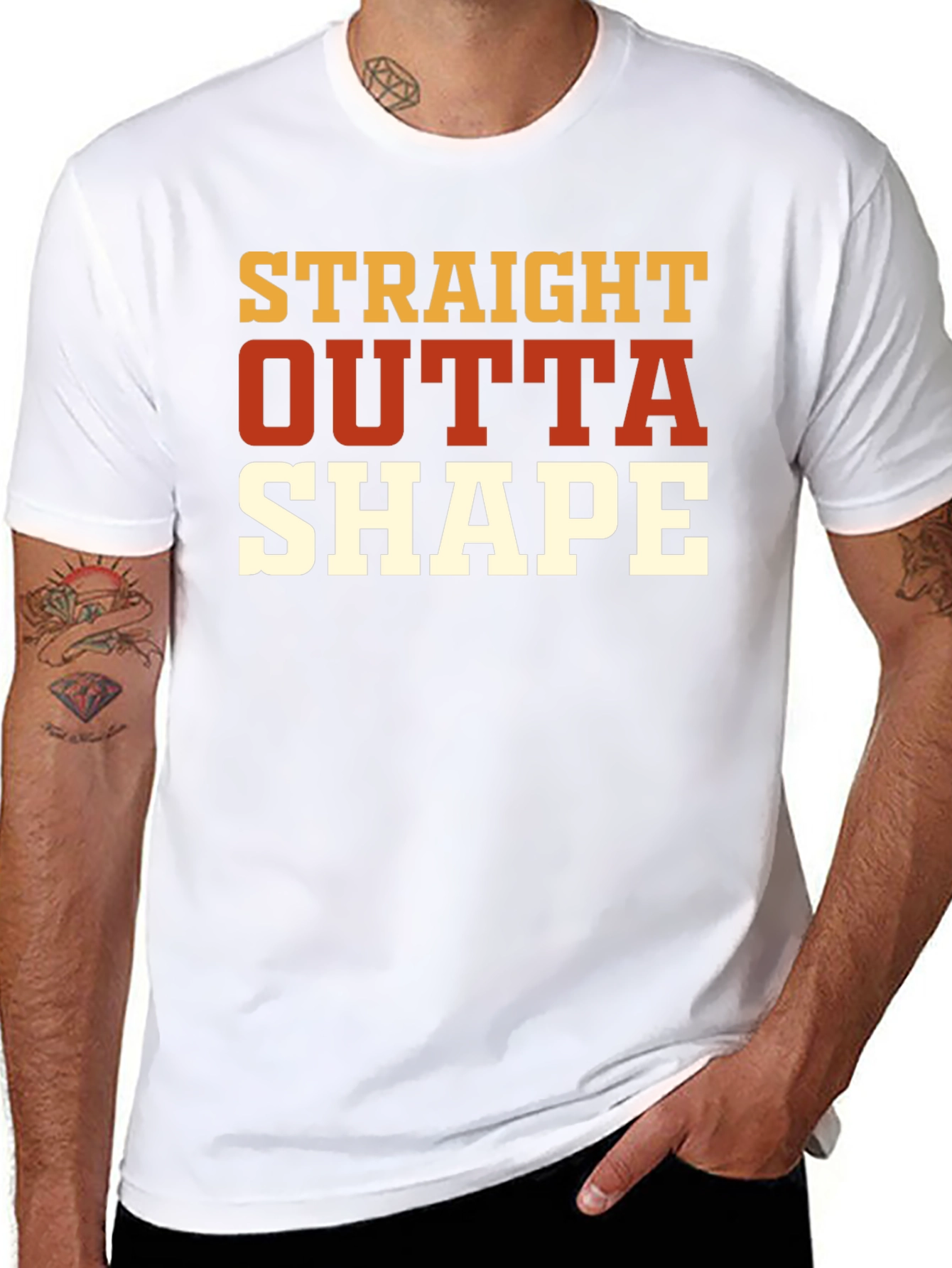 Straight Outta Shape Black Graphic T-Shirt