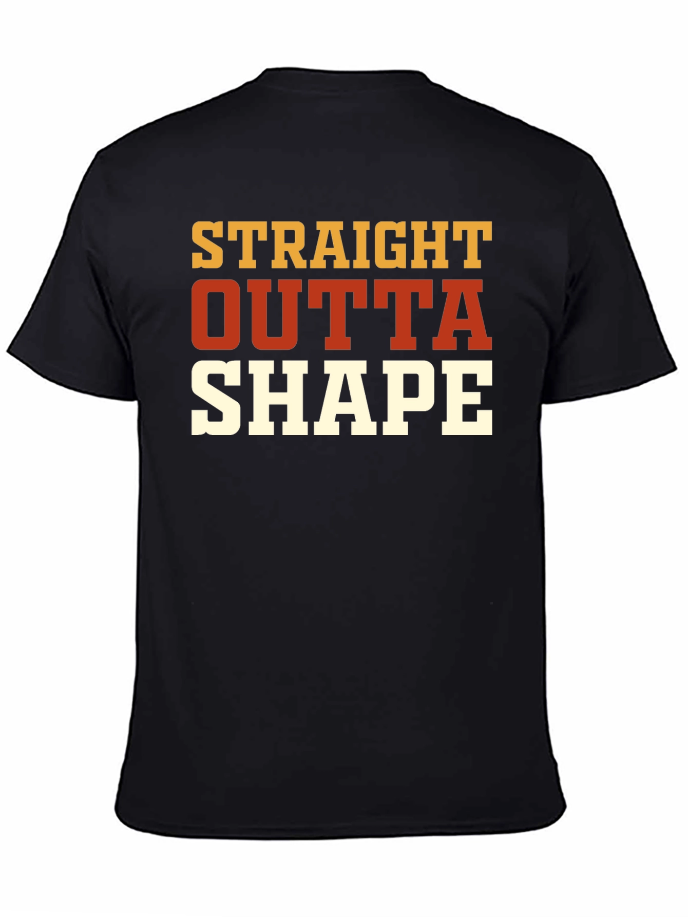 Straight Outta Shape Black Graphic T-Shirt