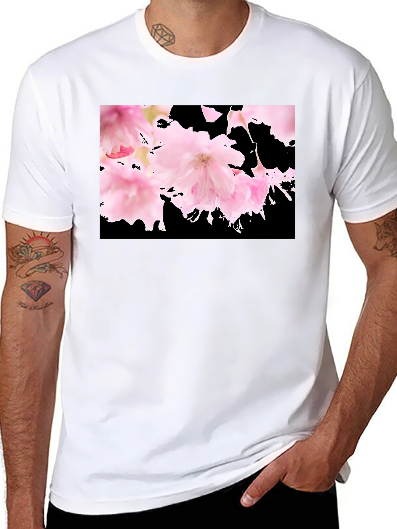 Floral Black T-Shirt