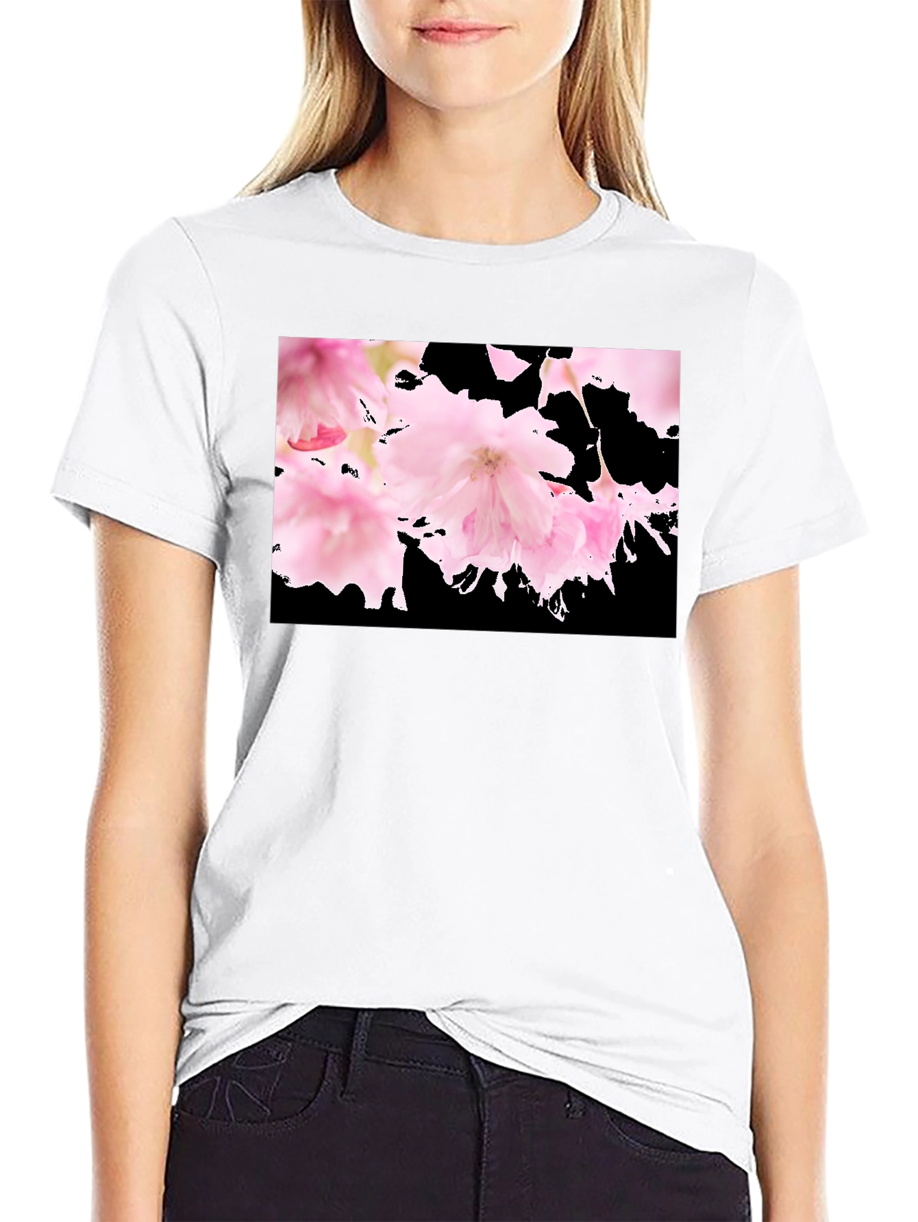Floral Black T-Shirt