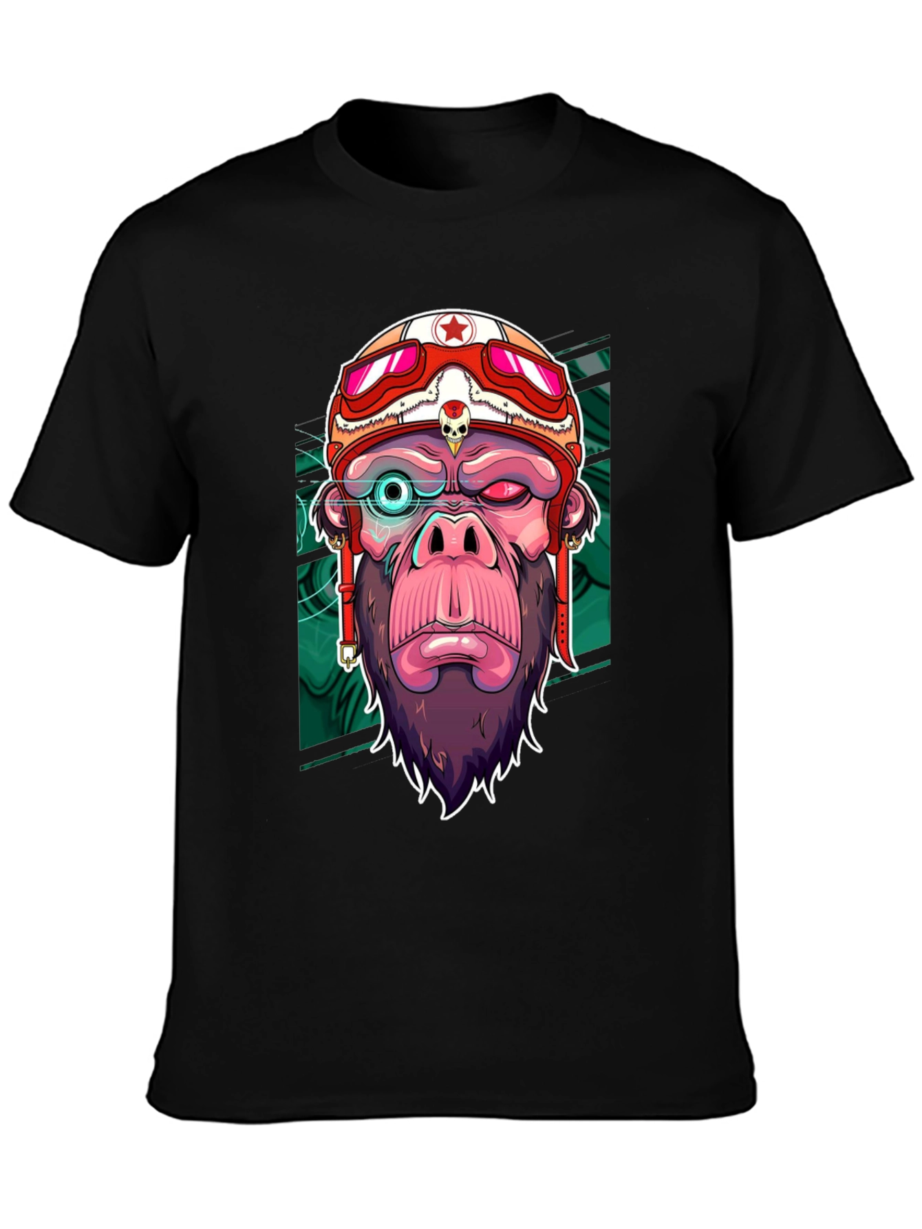 Cool Gorilla Rider Graphic T-Shirt