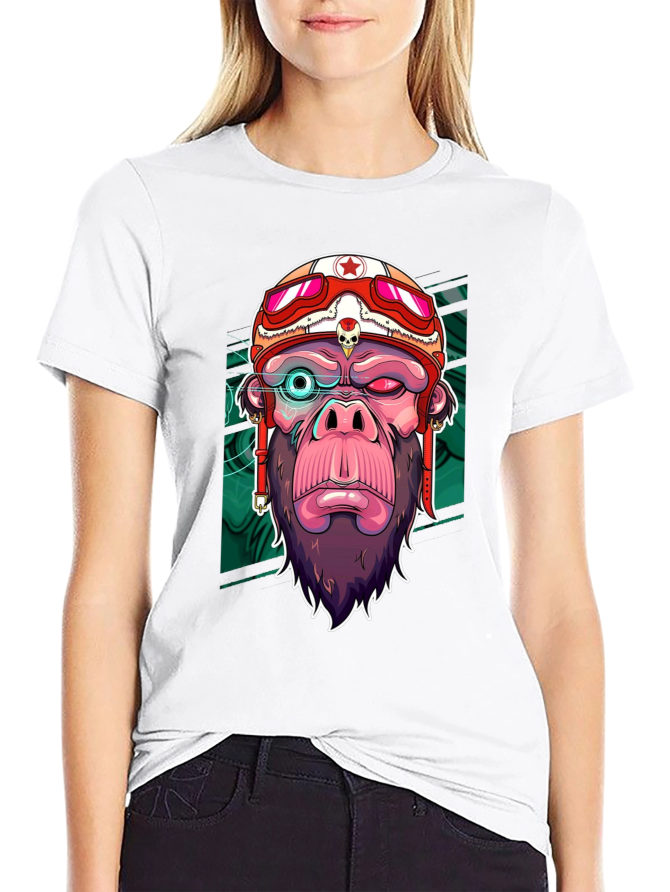 Cool Gorilla Rider Graphic T-Shirt