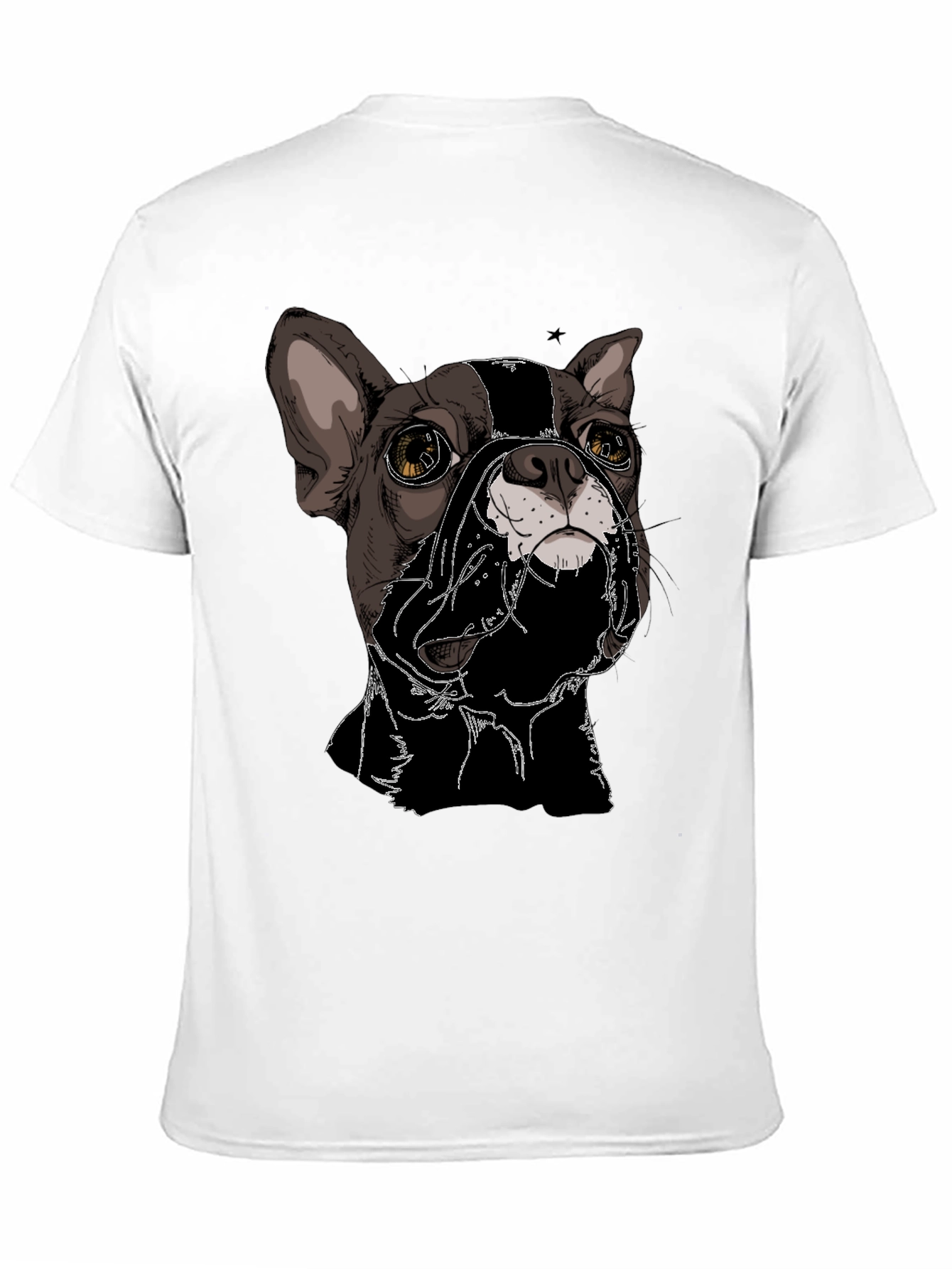 Dog Portrait Graphic Black T-Shirt