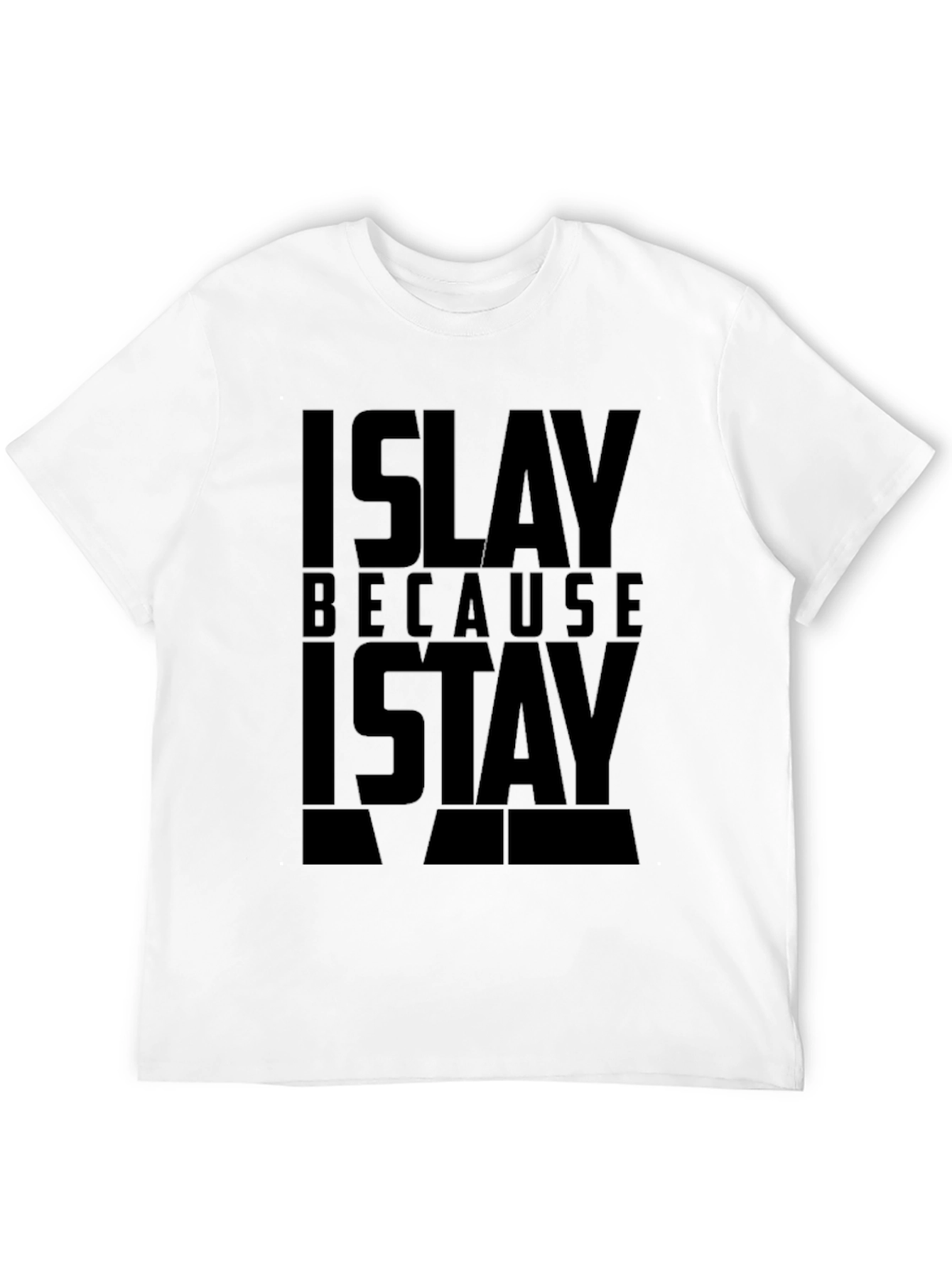 Islay Because I Stay Black Graphic T-Shirt