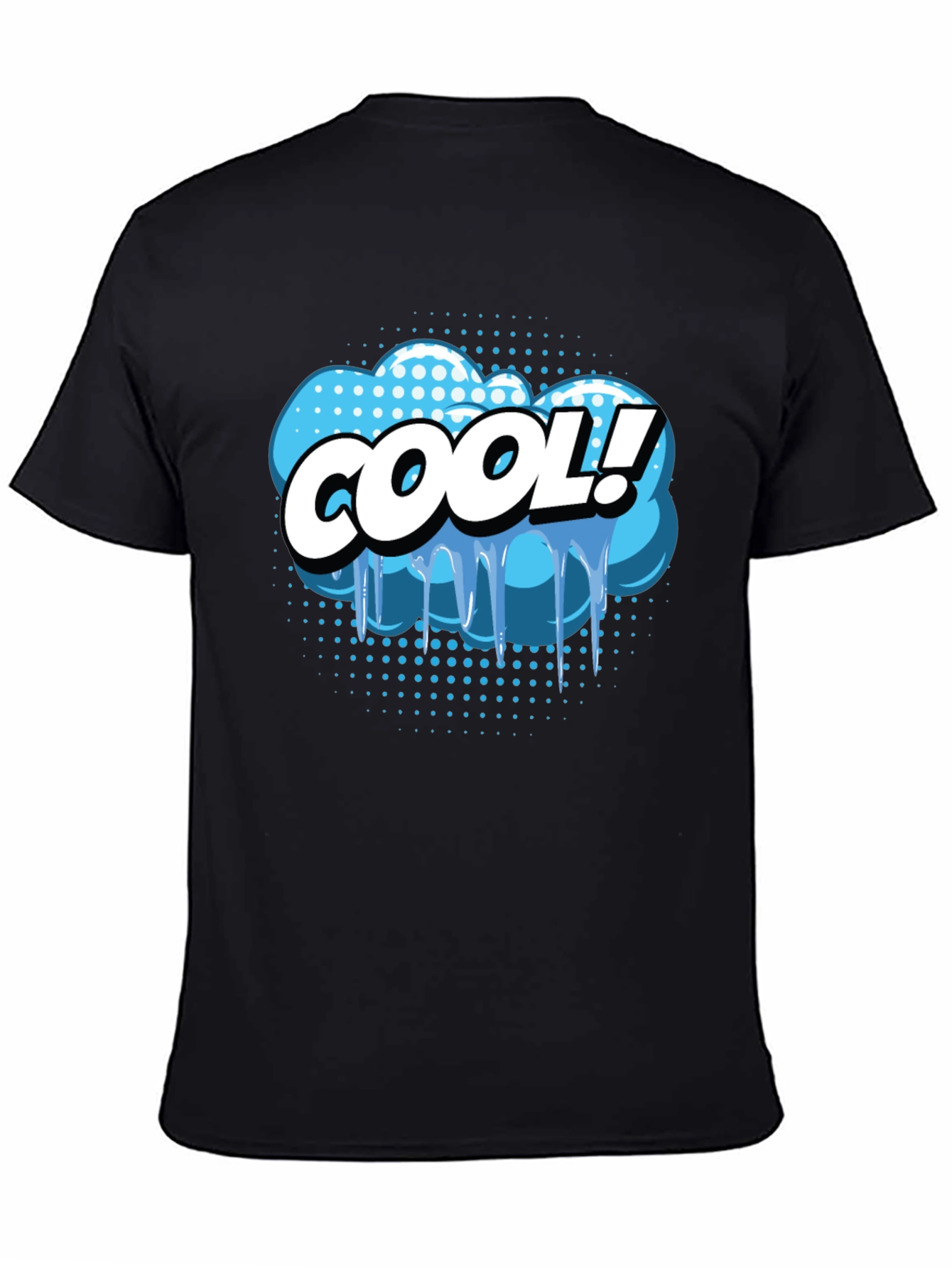 Cool Comic Style Graphic Tee - Black
