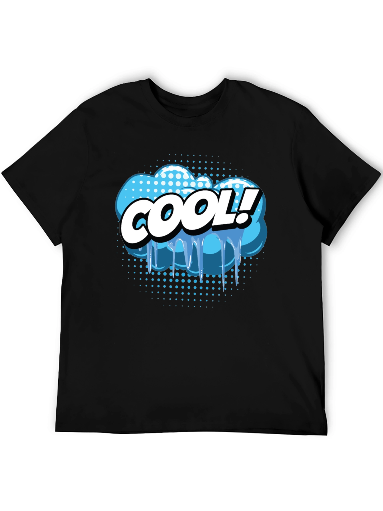 Cool Comic Style Graphic Tee - Black