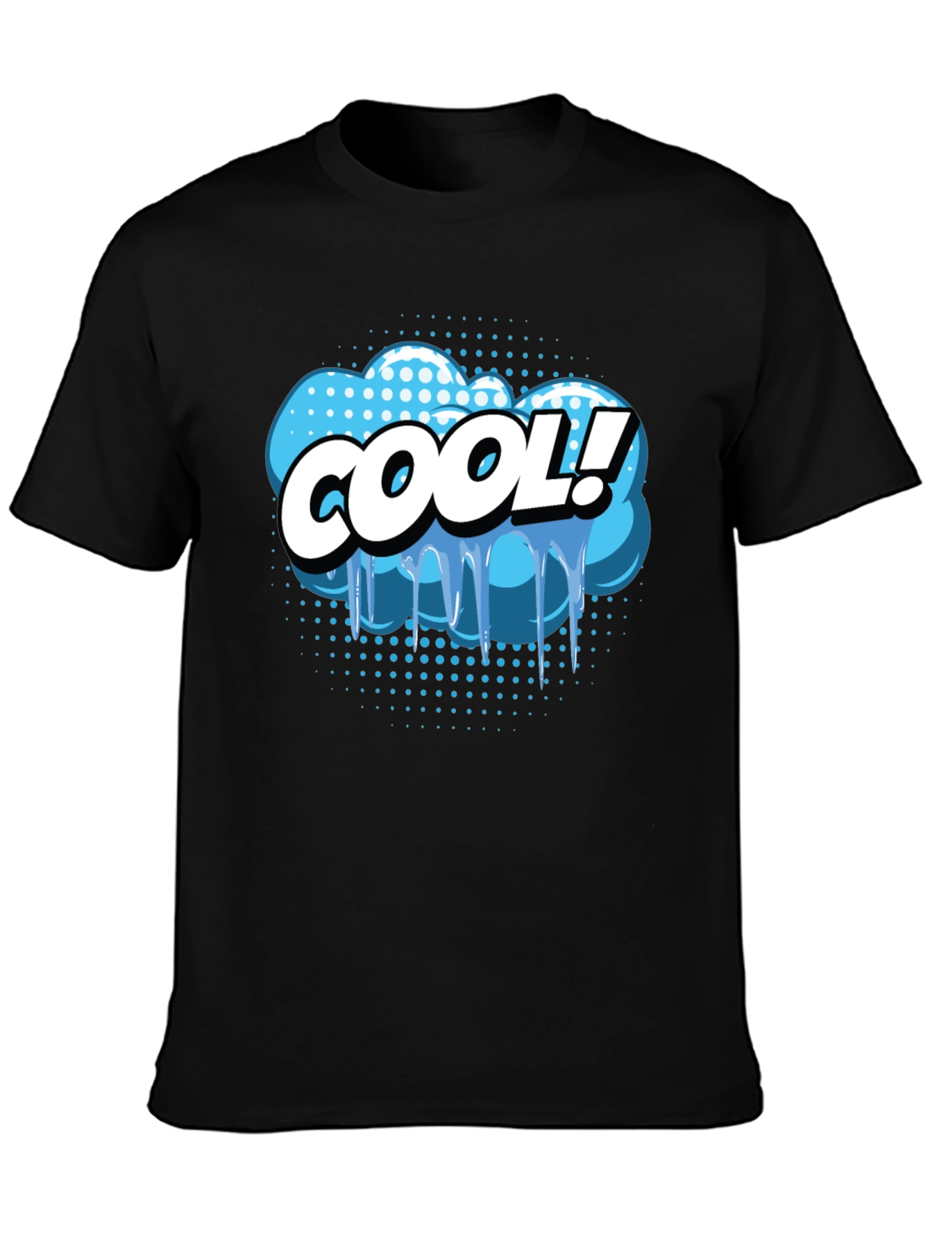 Cool Comic Style Graphic Tee - Black