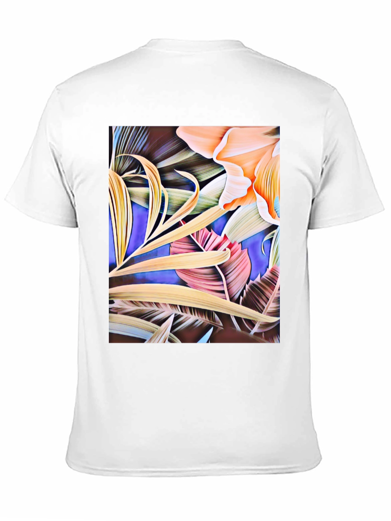 Floral Print Black Graphic T-Shirt