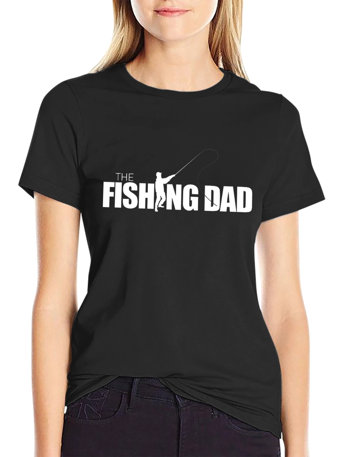 The Fishing Dad Graphic T-Shirt - Black