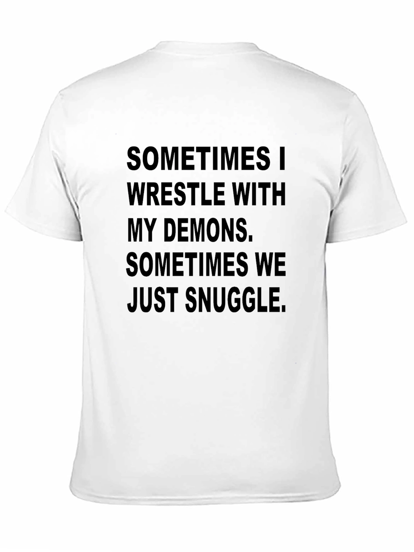 Demons Snuggle Graphic T-Shirt - Black