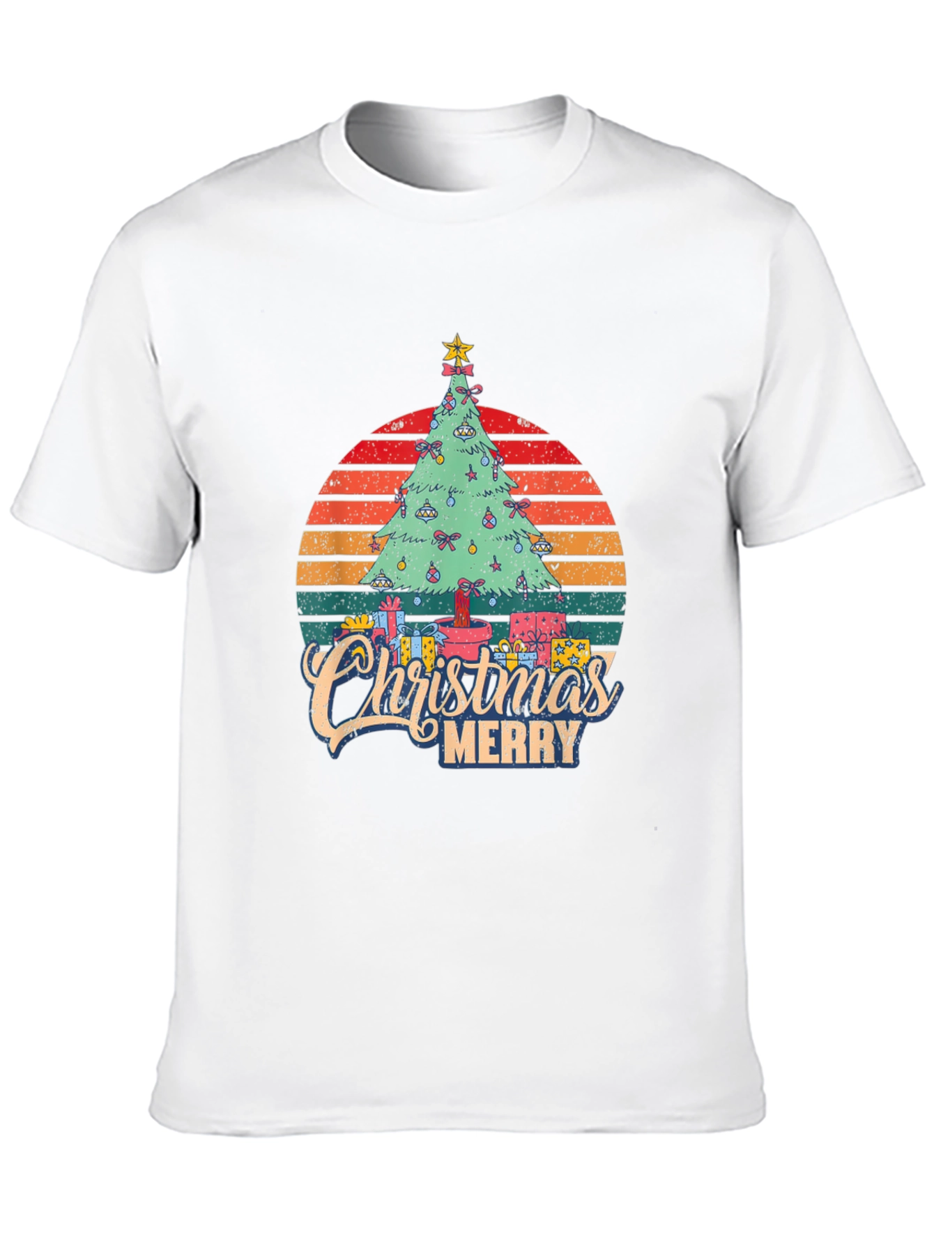 Christmas Tree Graphic Tee - Merry Holiday Shirt