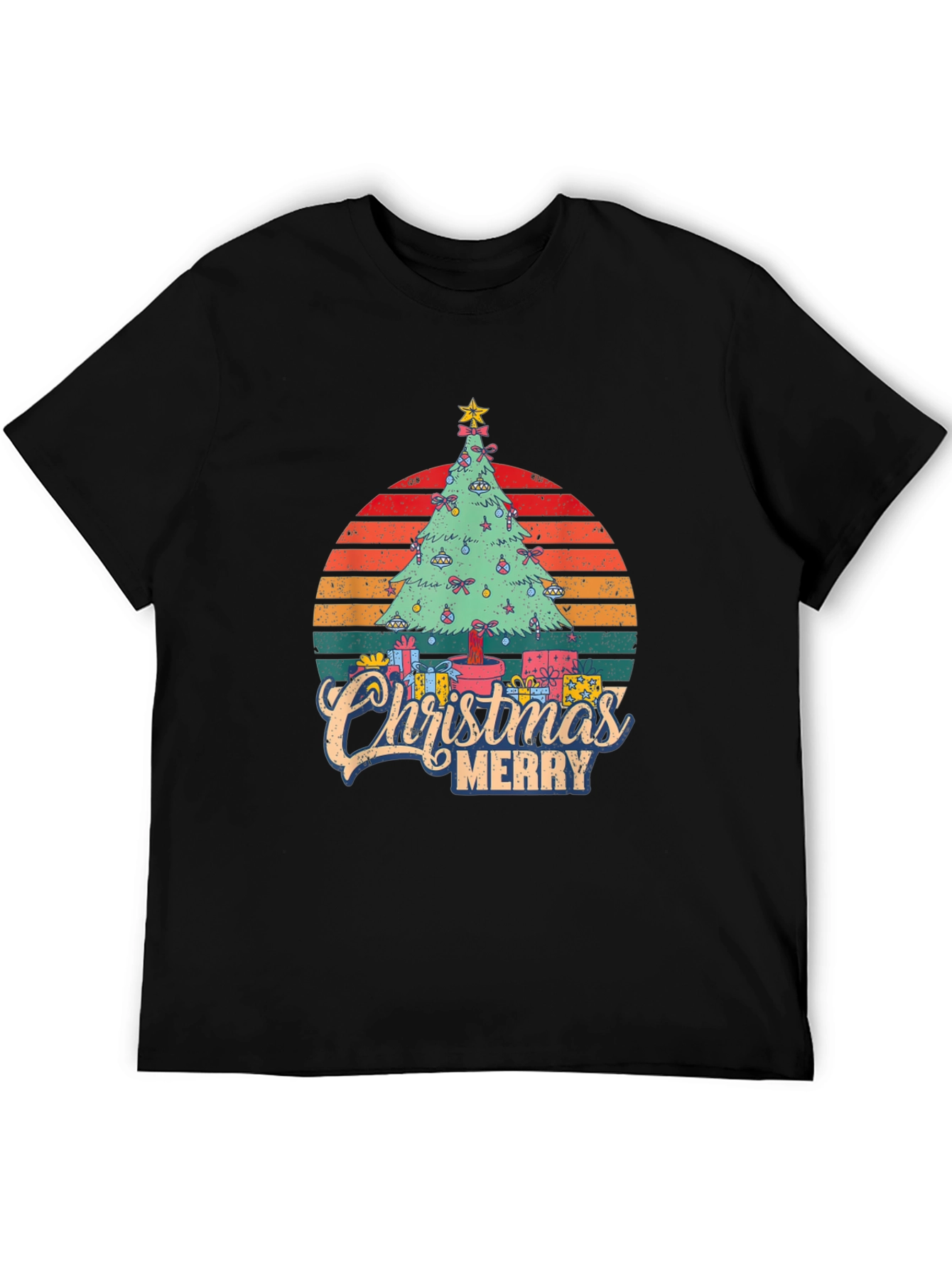 Christmas Tree Graphic Tee - Merry Holiday Shirt