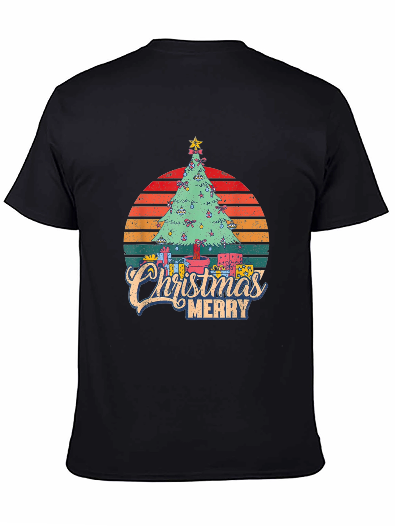 Christmas Tree Graphic Tee - Merry Holiday Shirt