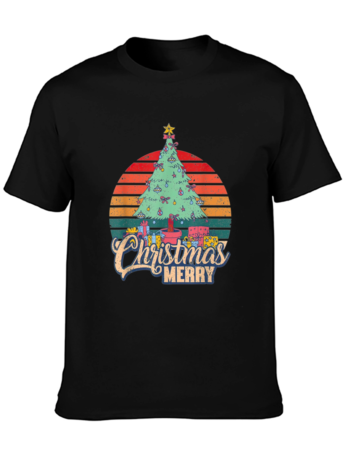 Christmas Tree Graphic Tee - Merry Holiday Shirt