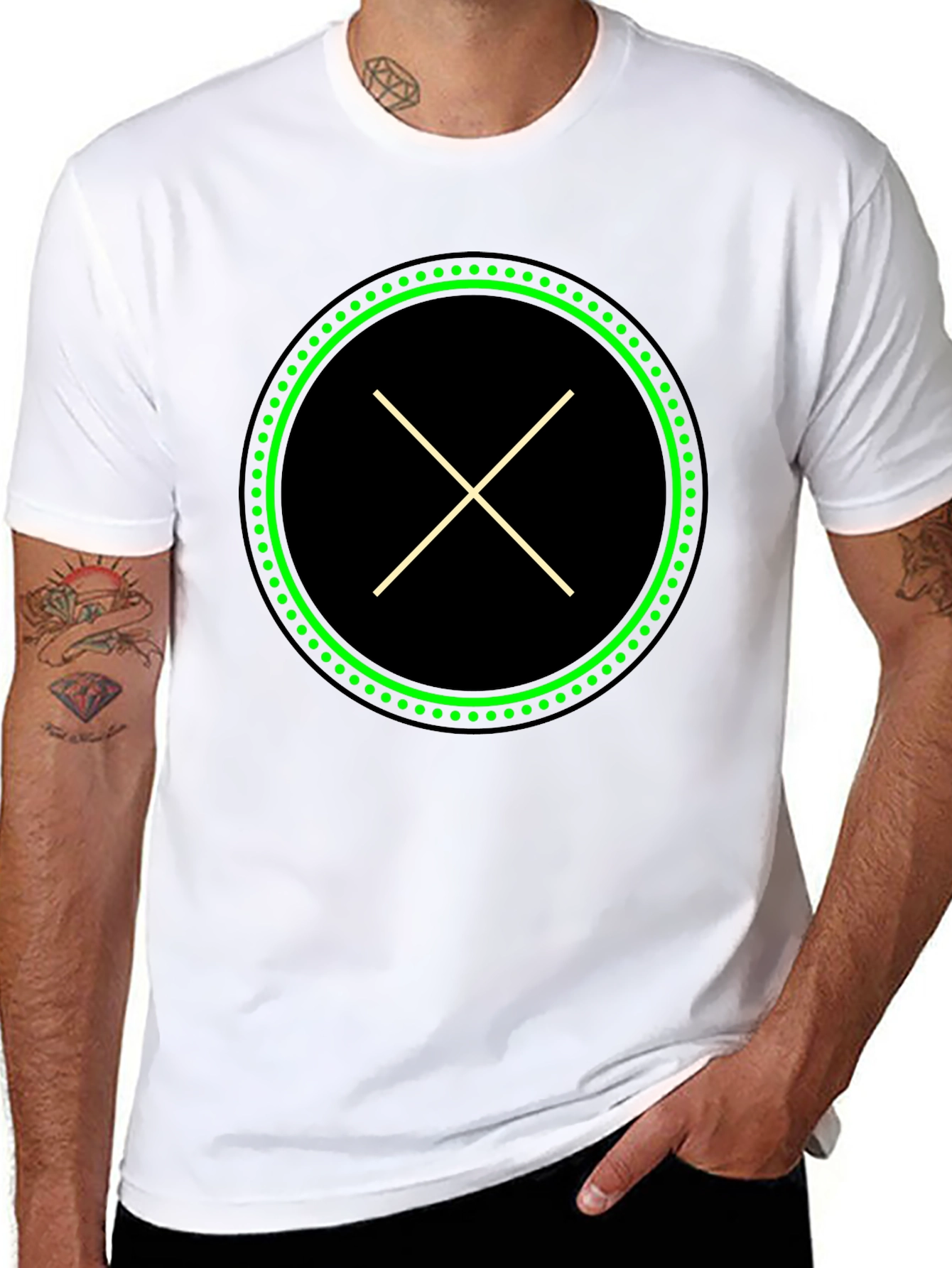 Modern X Graphic Black T-Shirt