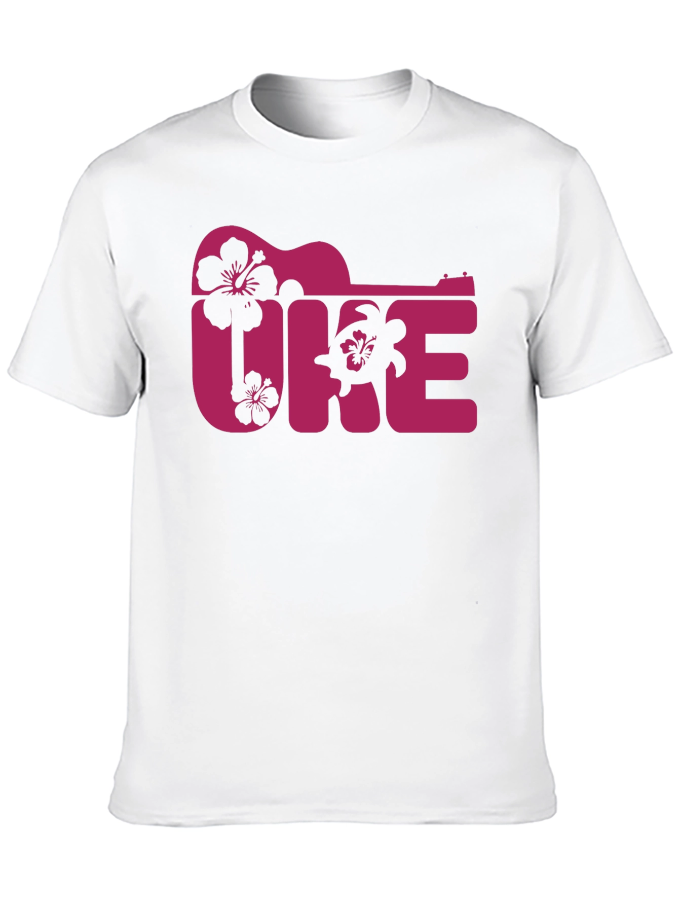 Ukulele Hawaii T-Shirt Black Graphic Tee