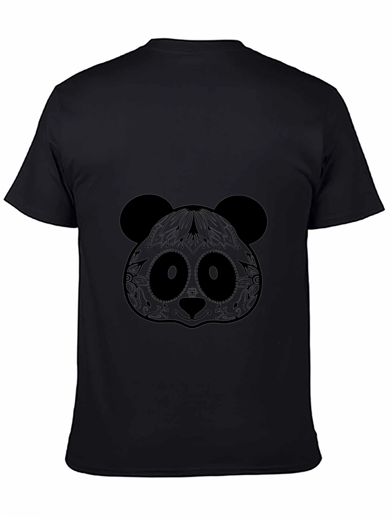 Sugar Skull Panda Graphic Tee - Black