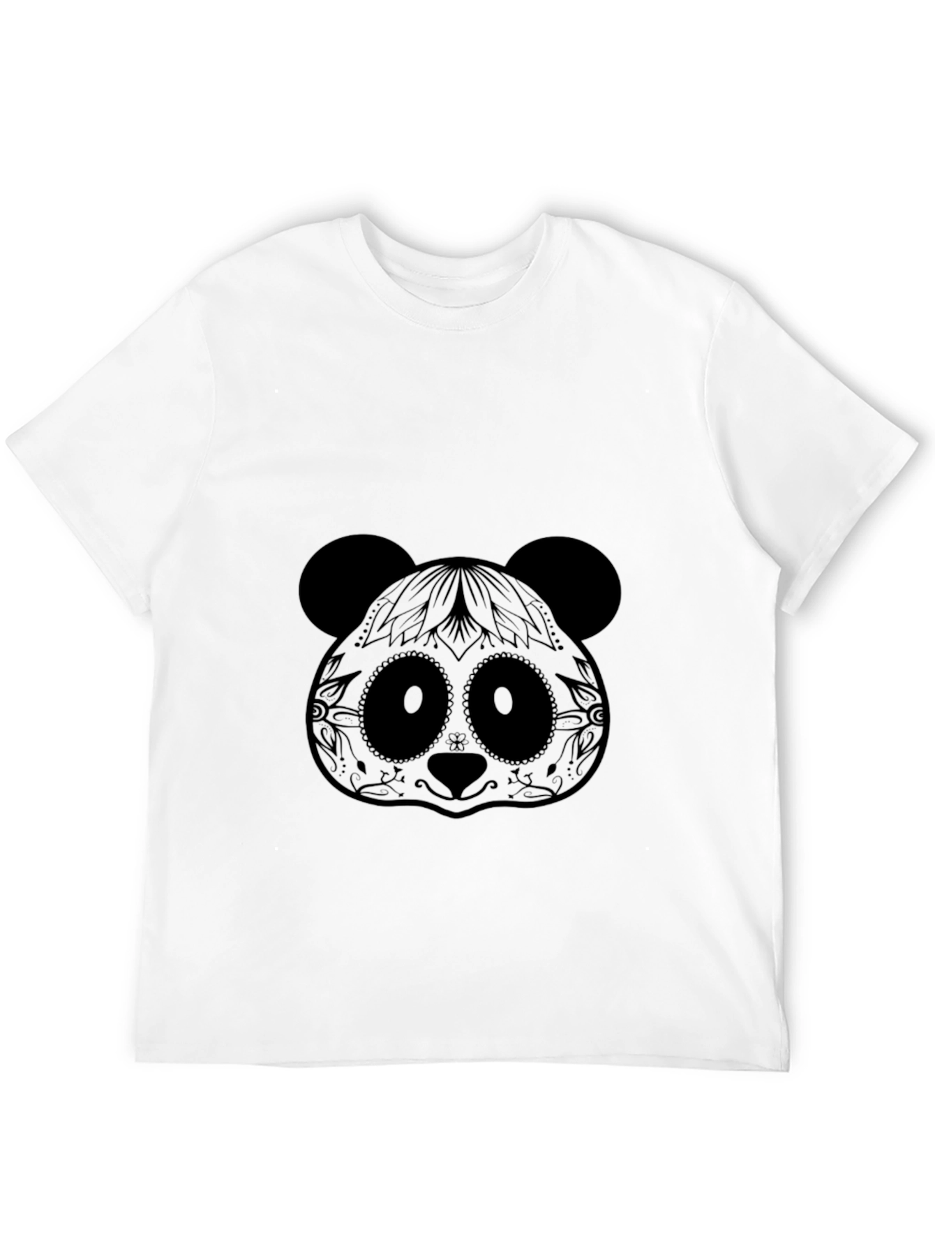Sugar Skull Panda Graphic Tee - Black