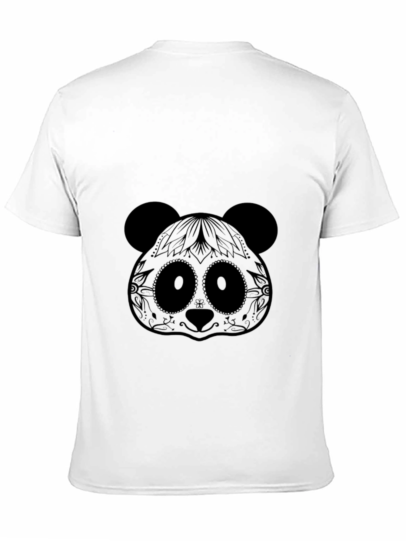 Sugar Skull Panda Graphic Tee - Black