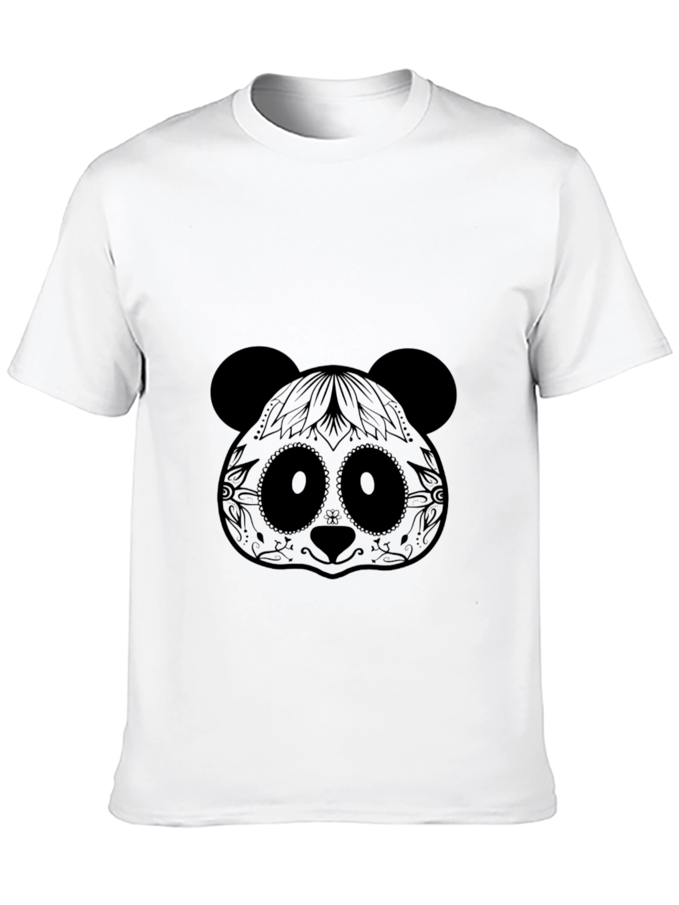 Sugar Skull Panda Graphic Tee - Black