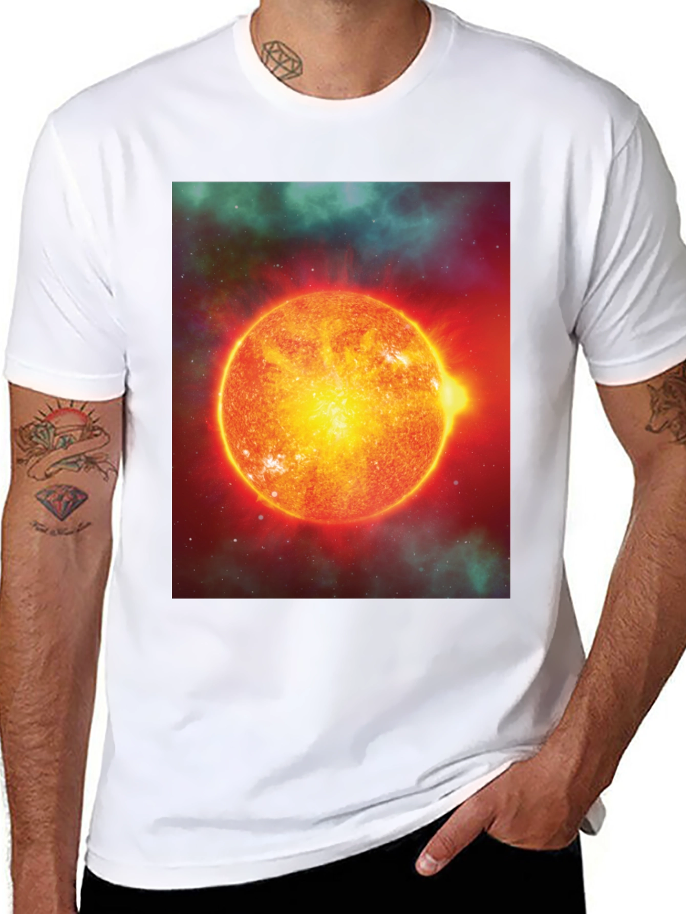 Solar System T-Shirt - Black Cotton Blend