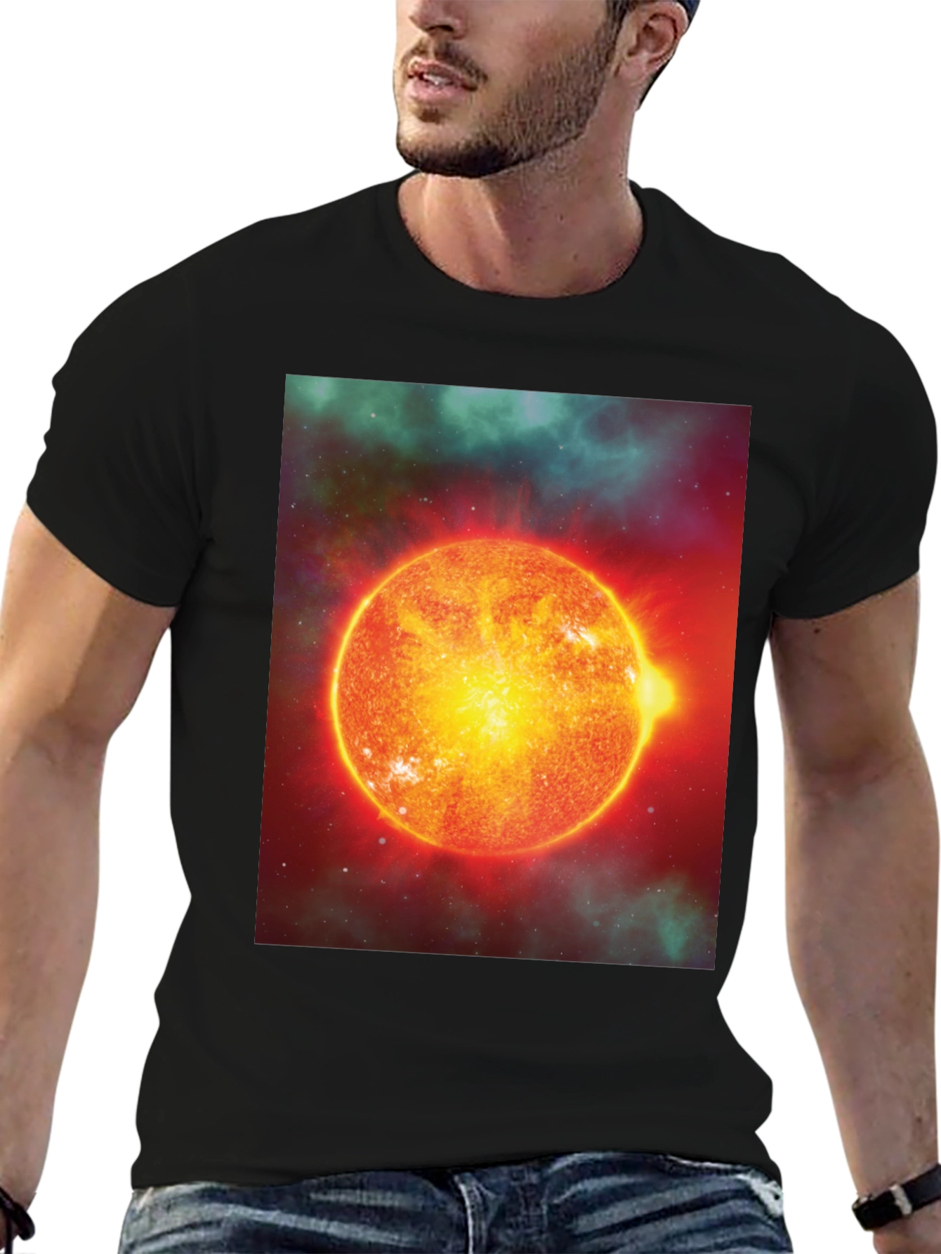 Solar System T-Shirt - Black Cotton Blend